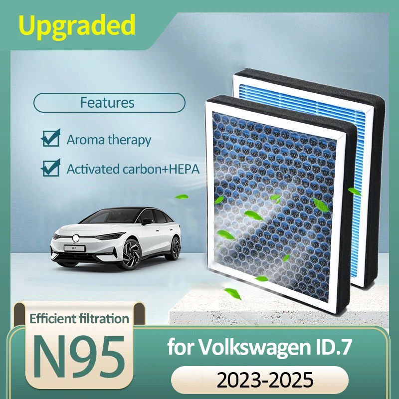 Воздушный фильтр с активированным углем для Volkswagen ID.7 VW ID7 ID 7 2023 2024 2025, автоматический фильтр кондиционера, автомобильные аксессуары, часть HEPA
Воздушный фильтр с активированным углем для Volkswagen ID.7 VW ID7 ID 7 2023 2024 2025, автоматический фильтр кондиционера, автомобильные аксессуары, часть HEPA