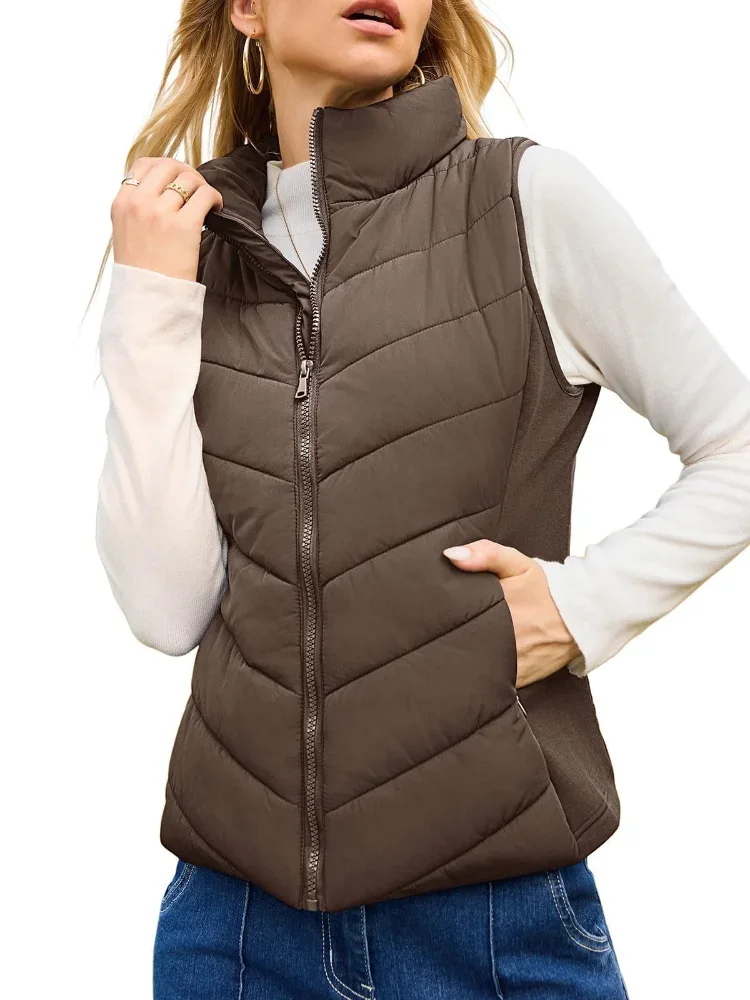 Solid Stand Up Collar Cotton Vest Women Casual Sleeveless Zipper Fit Slanted Pockets Loose Top 2026 Lady Daily Commute Wear New
Solid Stand Up Collar Cotton Vest Women Casual Sleeveless Zipper Fit Slanted Pockets Loose Top 2026 Lady Daily Commute Wear New