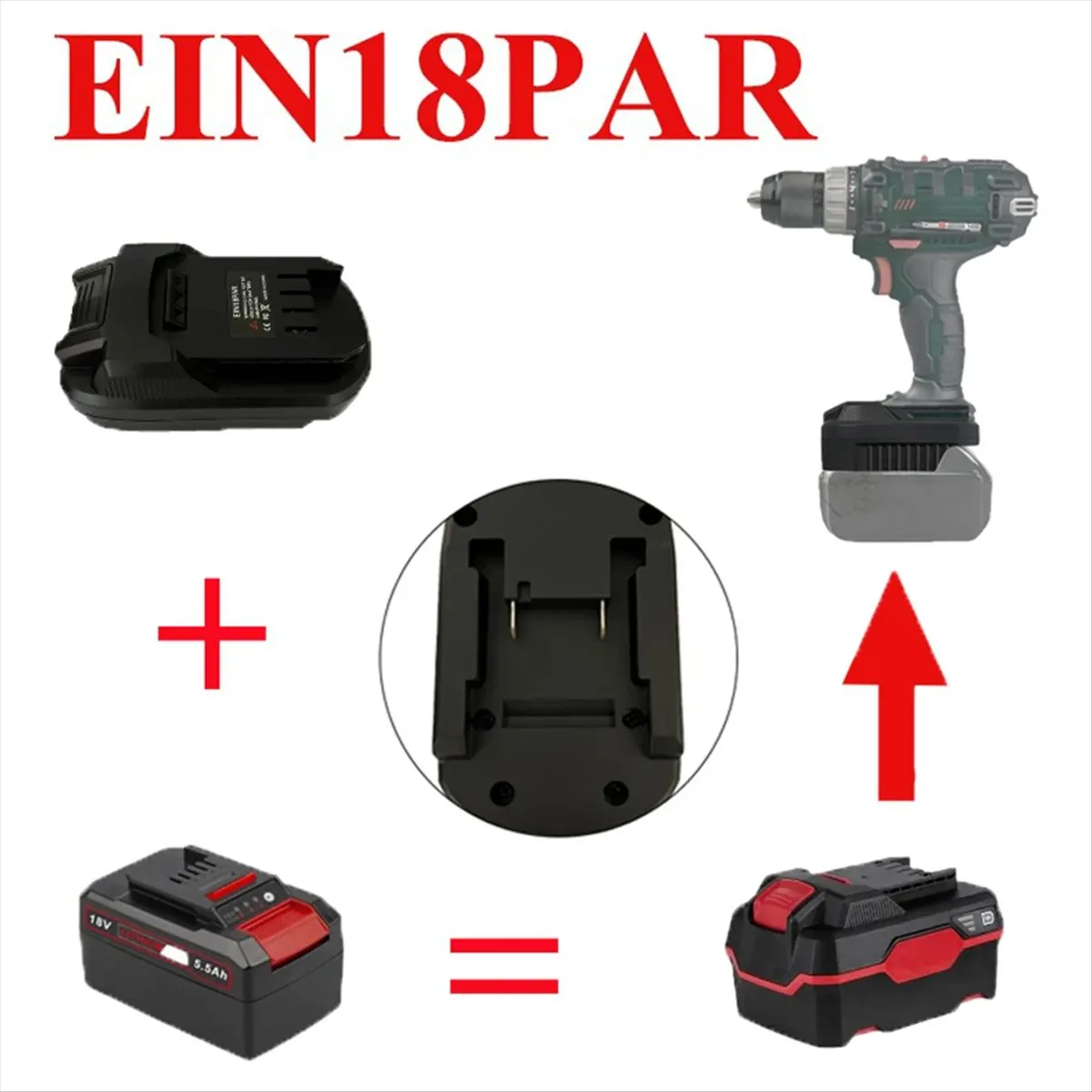 *ESTR Battery Converter Adapter EIN18PAR for Einhell 18V Li-Ion Battery for Parkside Tools
*ESTR Battery Converter Adapter EIN18PAR for Einhell 18V Li-Ion Battery for Parkside Tools