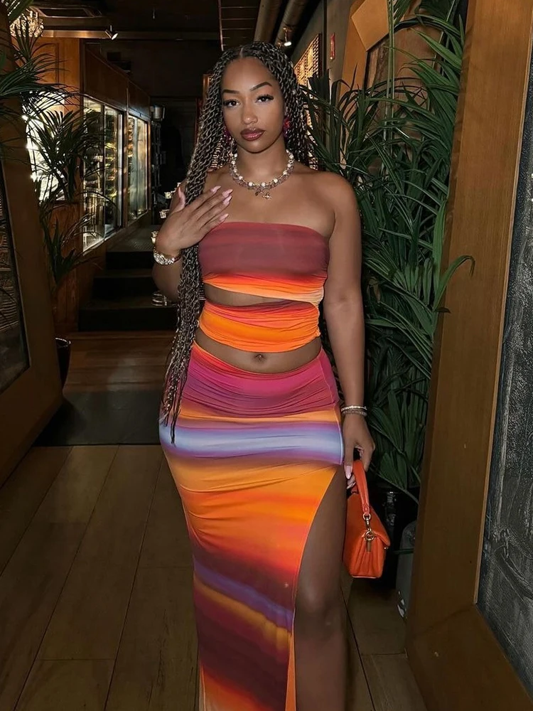 Macheda Colorful Fashion 2 Piece Set Women Sexy Hollow Waistless Crop Tops+Splits Long Skitr Vacation Beach Style Skinny Outfits
Macheda Colorful Fashion 2 Piece Set Women Sexy Hollow Waistless Crop Tops+Splits Long Skitr Vacation Beach Style Skinny Outfits