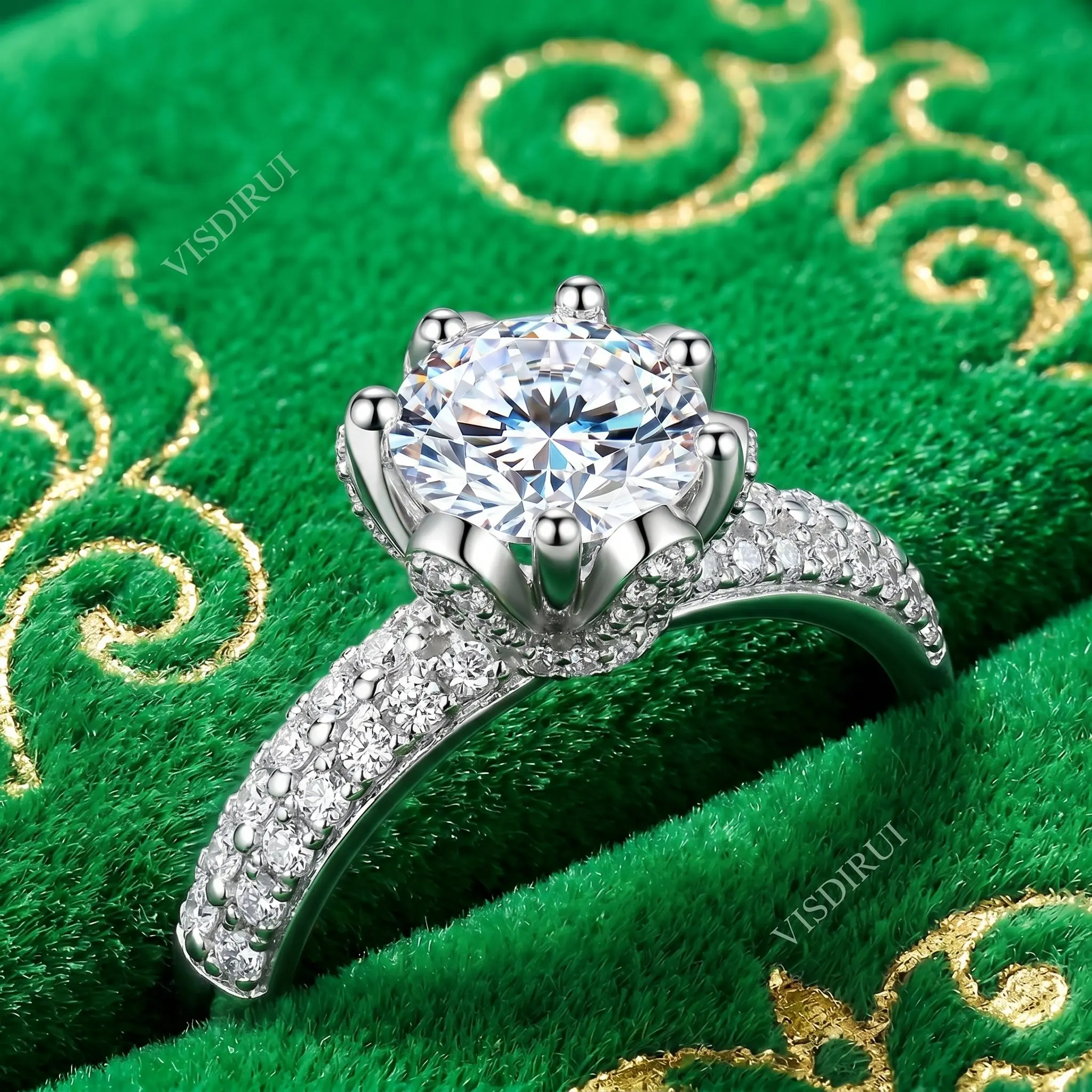 VISDIRU 1/2ct Moissanite Rings For Women 925 Sterling Silver Party Wedding Finger Band 14K White Gold Plated Jewelry Gift
VISDIRU 1/2ct Moissanite Rings For Women 925 Sterling Silver Party Wedding Finger Band 14K White Gold Plated Jewelry Gift