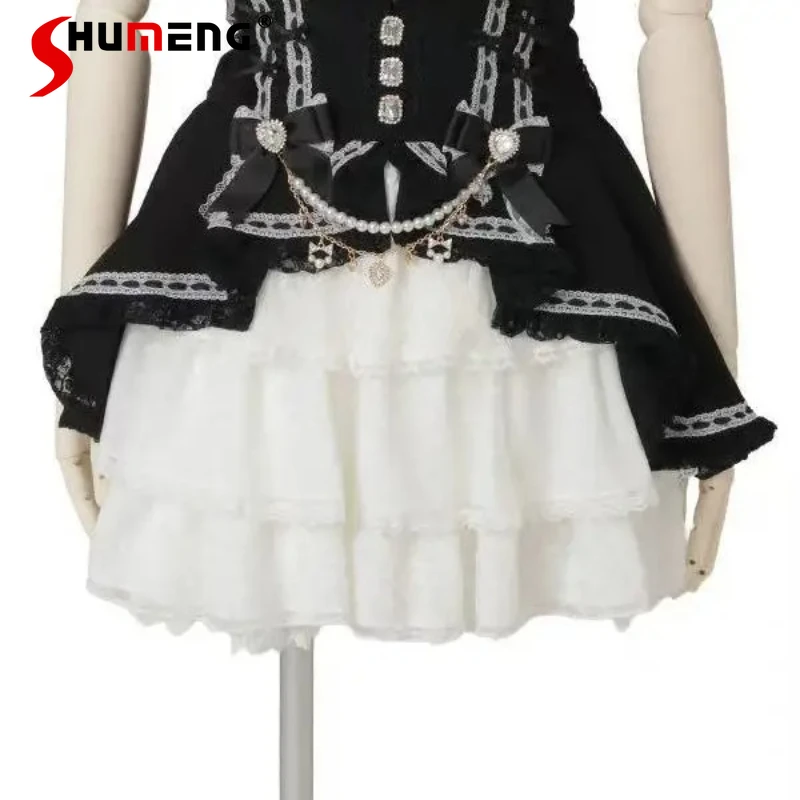 Liz Skirt Shirt Japanese Style Mine Sweet Bow Chain Princess Mini Skirt Girl's Woman's Sweet Lolita Short Sleeve Shirt Summer
Liz Skirt Shirt Japanese Style Mine Sweet Bow Chain Princess Mini Skirt Girl's Woman's Sweet Lolita Short Sleeve Shirt Summer