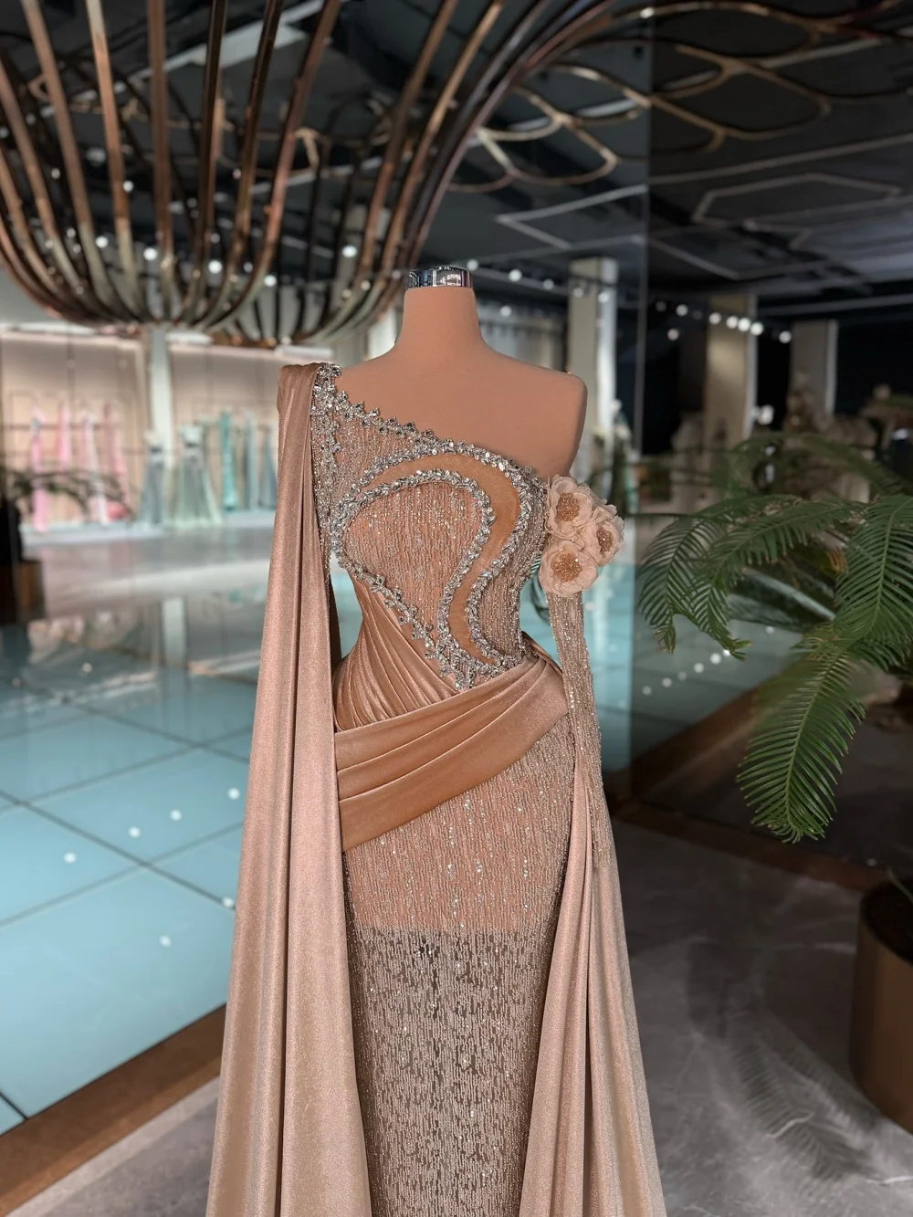 Charming Off-Shoulder Evening Dress Luxurious A-Line Crystal Evening Gown Classic 3D-Flower Floor-Length Party Gown
Charming Off-Shoulder Evening Dress Luxurious A-Line Crystal Evening Gown Classic 3D-Flower Floor-Length Party Gown