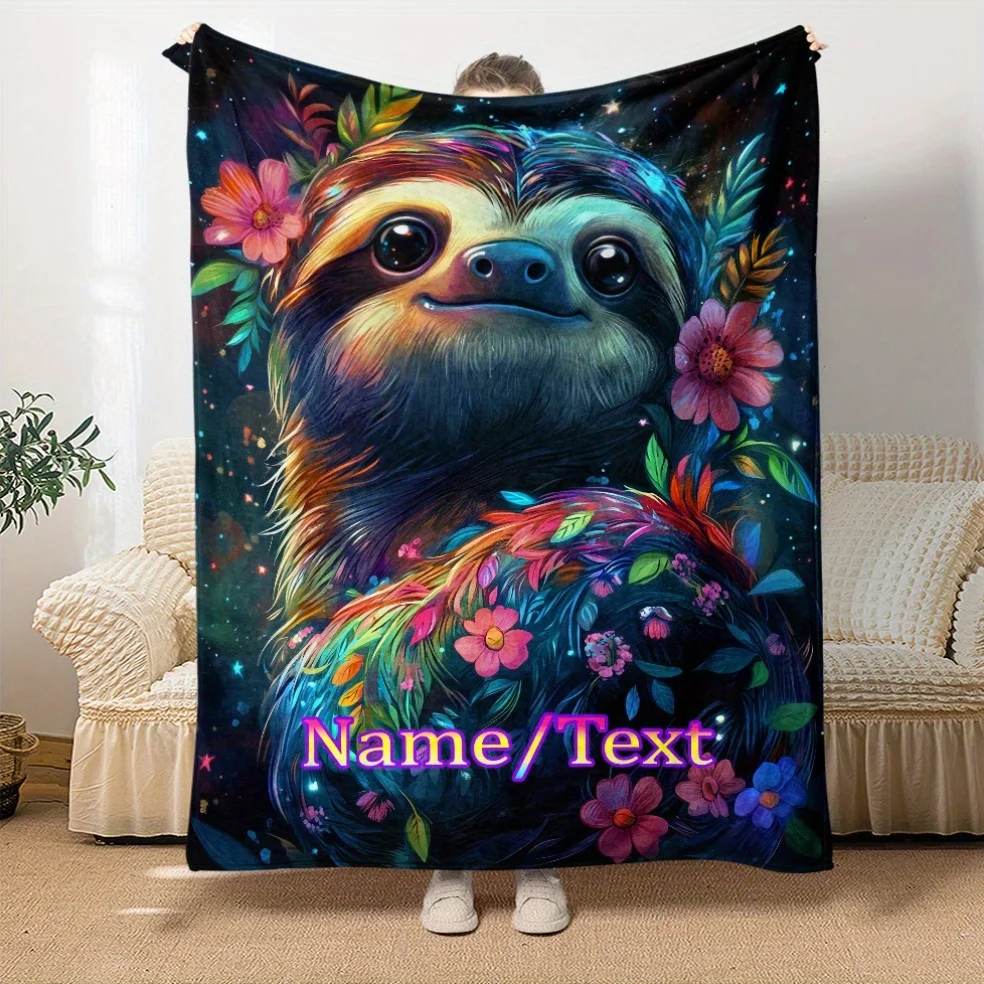 Personalized Neon Sloth Flannel Throw Blanket Custom Name Soft Lightweight Cozy for Sofa, Bedroom, Office, Travel, Outdoors
Personalized Neon Sloth Flannel Throw Blanket Custom Name Soft Lightweight Cozy for Sofa, Bedroom, Office, Travel, Outdoors