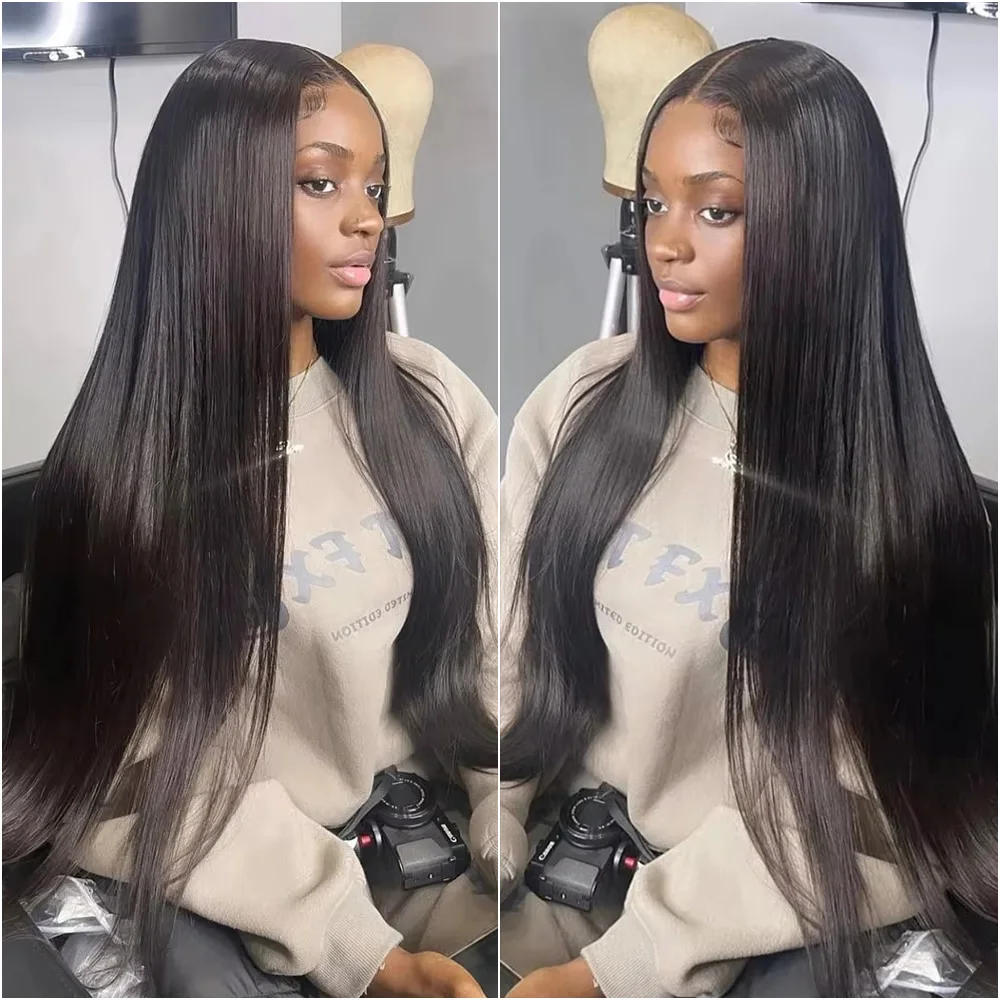 13x4 HD Lace Front Straight Human Hair Wig Brazilian 220% Density 13x6 Transparent Lace Frontal Pre Plucked Wigs For Women 40 46 Inch
13x4 HD Lace Front Straight Human Hair Wig Brazilian 220% Density 13x6 Transparent Lace Frontal Pre Plucked Wigs For Women 40 46 Inch