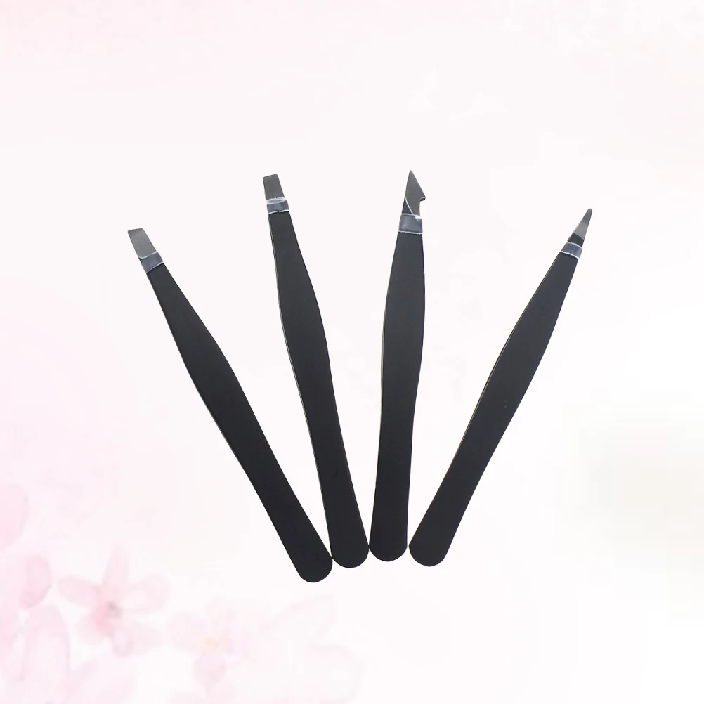 4pcs Eyebrow Tweezer Kit Precision Stainless Steel Professional Black Lightweight Portable Travel Beauty Gift
4pcs Eyebrow Tweezer Kit Precision Stainless Steel Professional Black Lightweight Portable Travel Beauty Gift