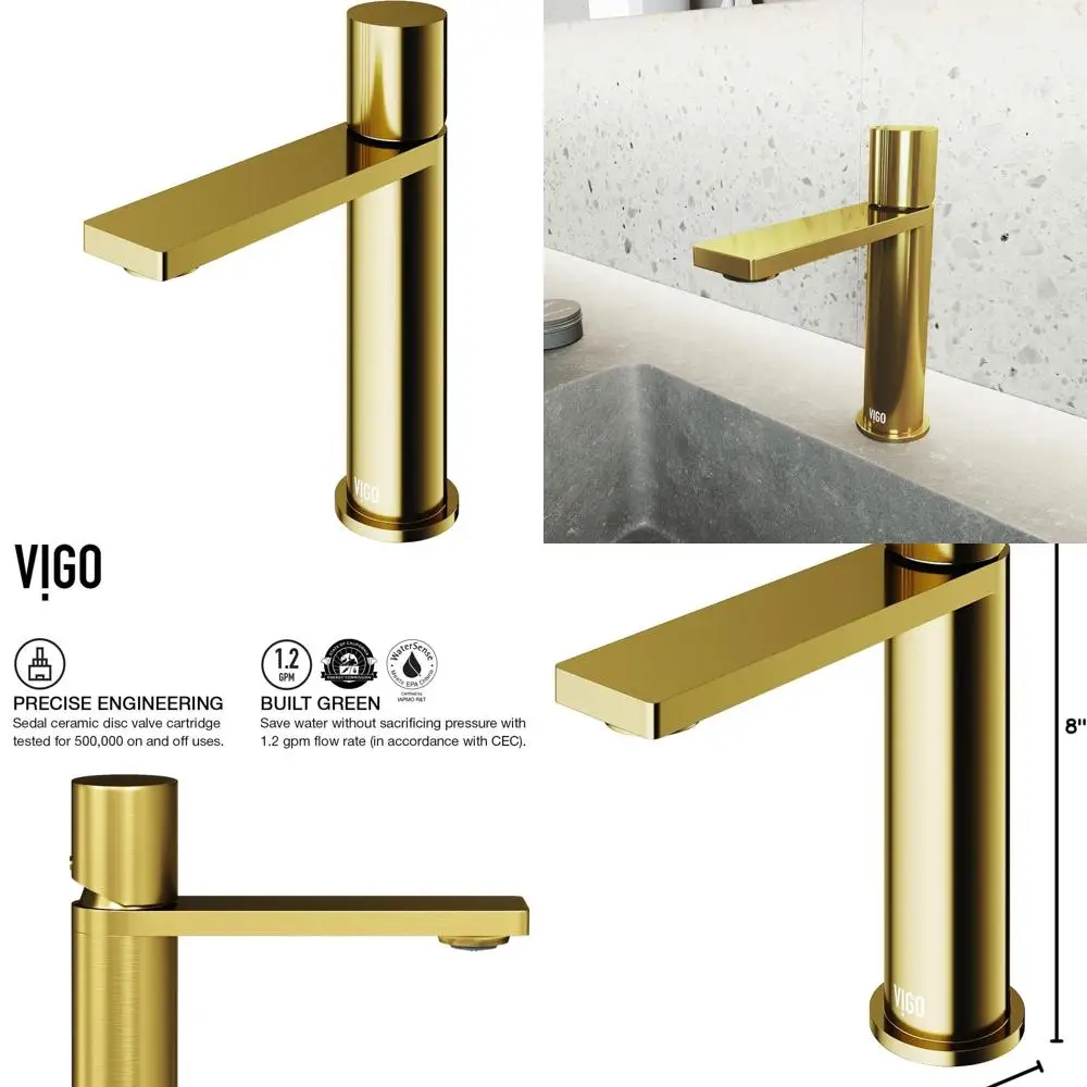 8 Inch Matte Brushed Gold Single Handle Bathroom Faucet for Single-Hole Installation
8 Inch Matte Brushed Gold Single Handle Bathroom Faucet for Single-Hole Installation