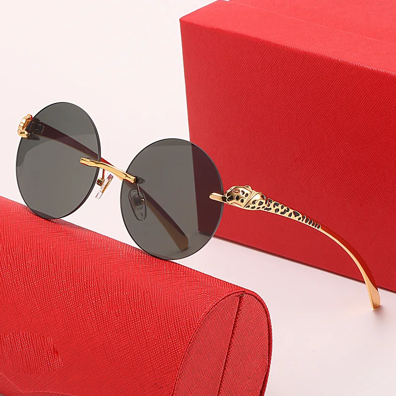 Leopard-Head Rimless Round Sunglasses Unisex UV400 Retro For Street Fashion Festival Daily Wear Trendy Eyewear luxury sunglasses
Leopard-Head Rimless Round Sunglasses Unisex UV400 Retro For Street Fashion Festival Daily Wear Trendy Eyewear luxury sunglasses