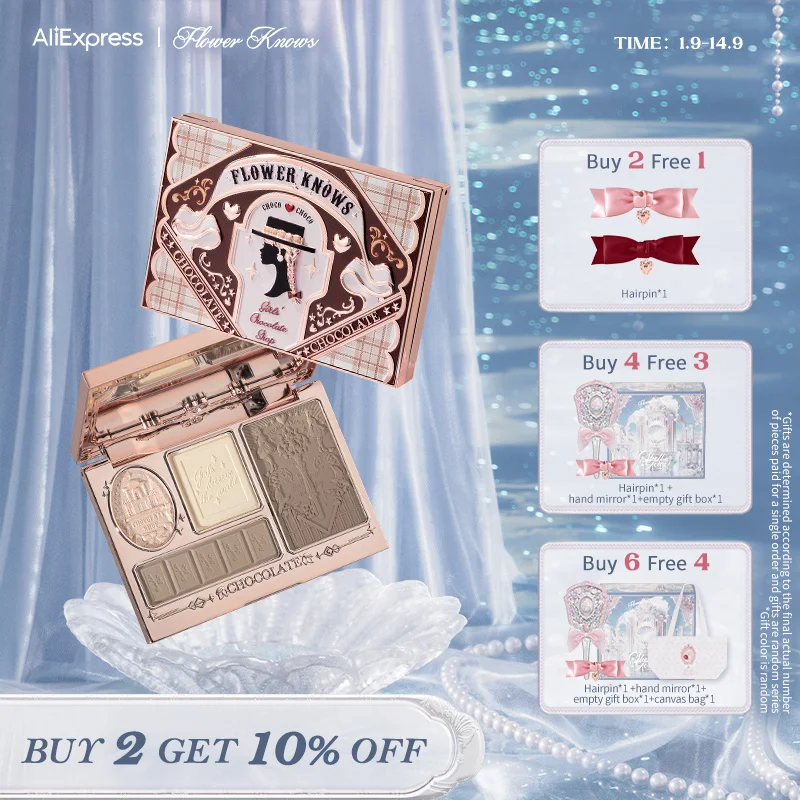 Flower Knows Chocolate Wonder-Shop Highlighter & Contour 4-color Makeup 3D Bronzer Matte Contour Powder
Flower Knows Chocolate Wonder-Shop Highlighter & Contour 4-color Makeup 3D Bronzer Matte Contour Powder