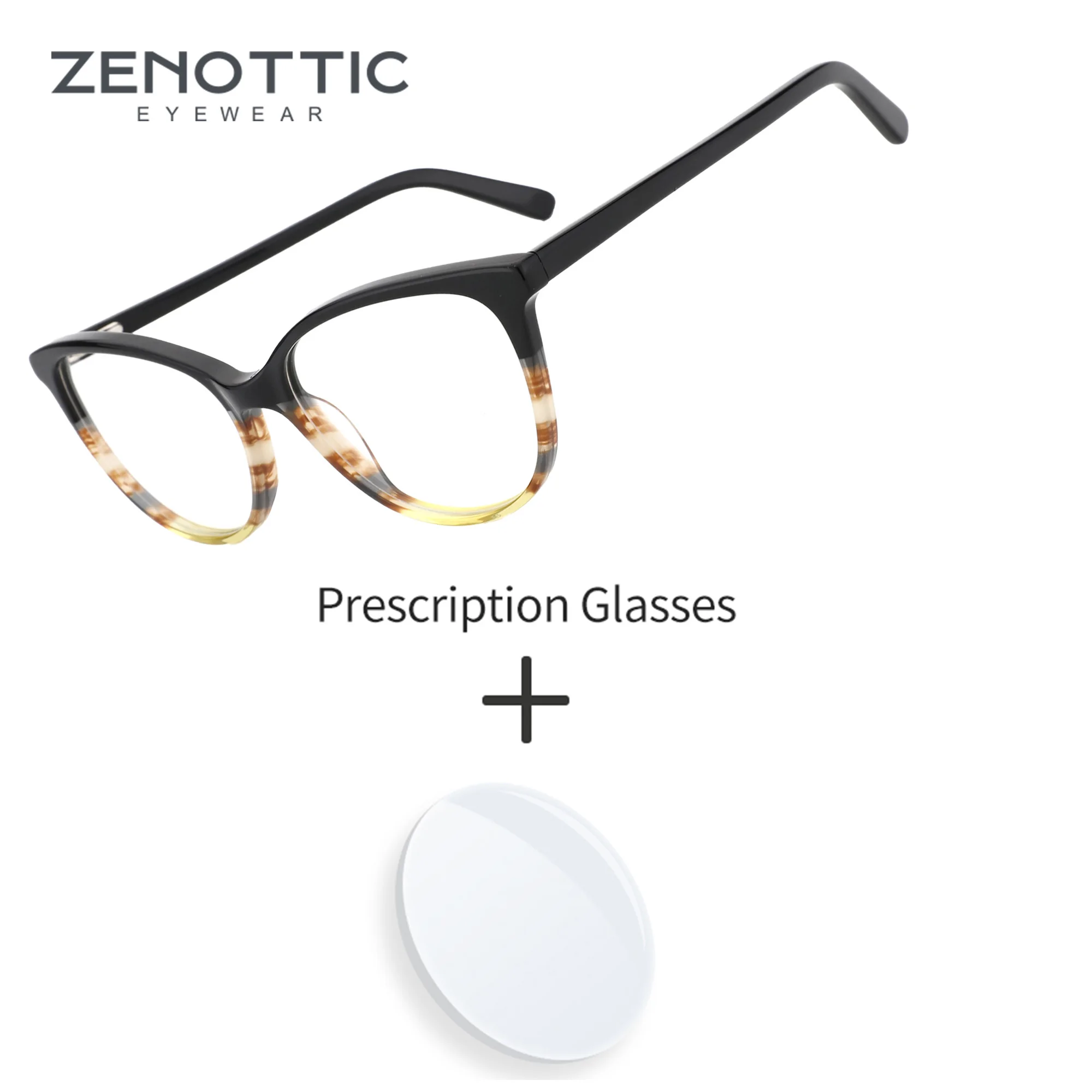 ZENOTTIC S Size Women Fashion Cat Eye Gradient Tortoise Acetate with Anti-Blue Light Lenses Prescription Glasses
ZENOTTIC S Size Women Fashion Cat Eye Gradient Tortoise Acetate with Anti-Blue Light Lenses Prescription Glasses