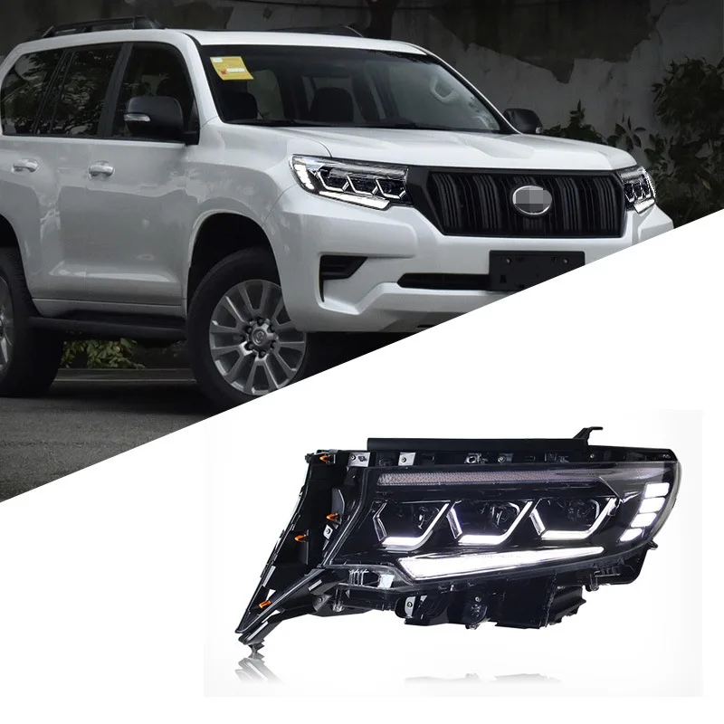 Suitable for 18-21 Toyota overbearing headlight assembly Prado modified full LED daytime running light turn signal lens
Suitable for 18-21 Toyota overbearing headlight assembly Prado modified full LED daytime running light turn signal lens