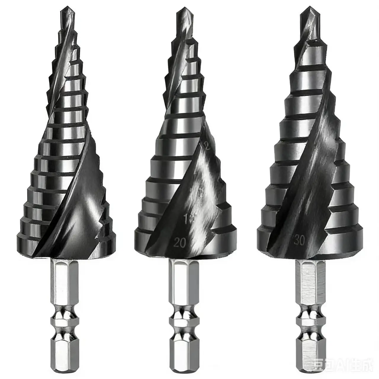 Nitride Surface Spiral Flute Cobalt Step Drill Bit Set, Black Coated Hexagonal Shank Pagoda Hole Saw for Metal Reaming Work
Nitride Surface Spiral Flute Cobalt Step Drill Bit Set, Black Coated Hexagonal Shank Pagoda Hole Saw for Metal Reaming Work