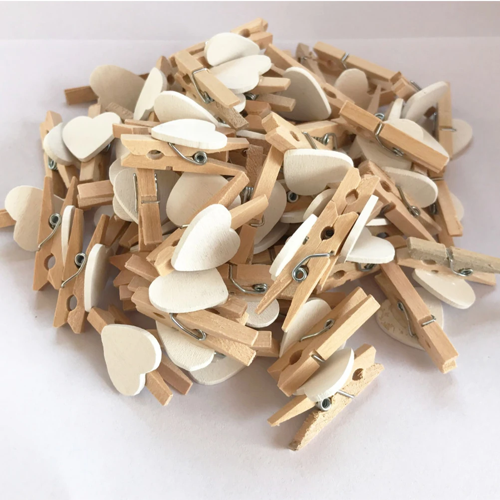 150 Pcs Love Wooden Clips Home Decor Photo Pegs Pendant Heart Shaped Craft Projects Gifts Eco Friendly Natural Wood
150 Pcs Love Wooden Clips Home Decor Photo Pegs Pendant Heart Shaped Craft Projects Gifts Eco Friendly Natural Wood