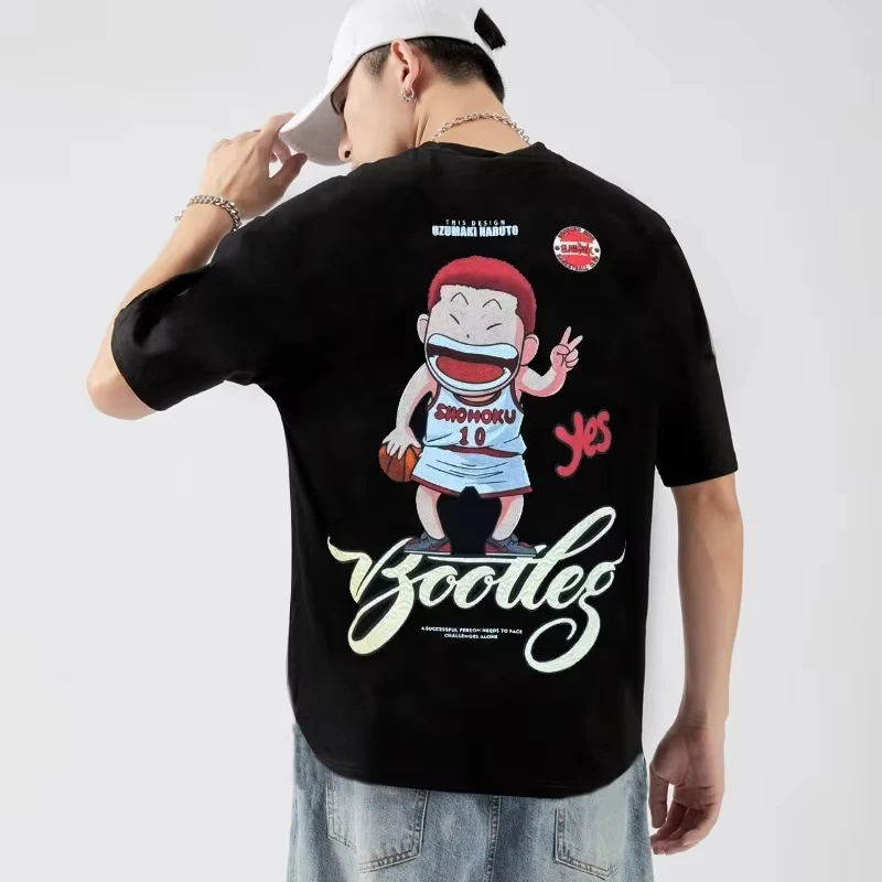 Cartoon Animation Printed Short-sleeved T-shirt Men's Design Summer New Pure Cotton College Style Unisex Parent-child Clothing
Cartoon Animation Printed Short-sleeved T-shirt Men's Design Summer New Pure Cotton College Style Unisex Parent-child Clothing