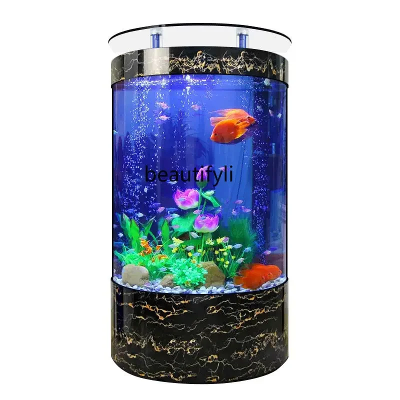Light Luxury Semicircle Simple Glass Fish Tank Household Aquarium Floor Change Water Ecological Pot
Light Luxury Semicircle Simple Glass Fish Tank Household Aquarium Floor Change Water Ecological Pot