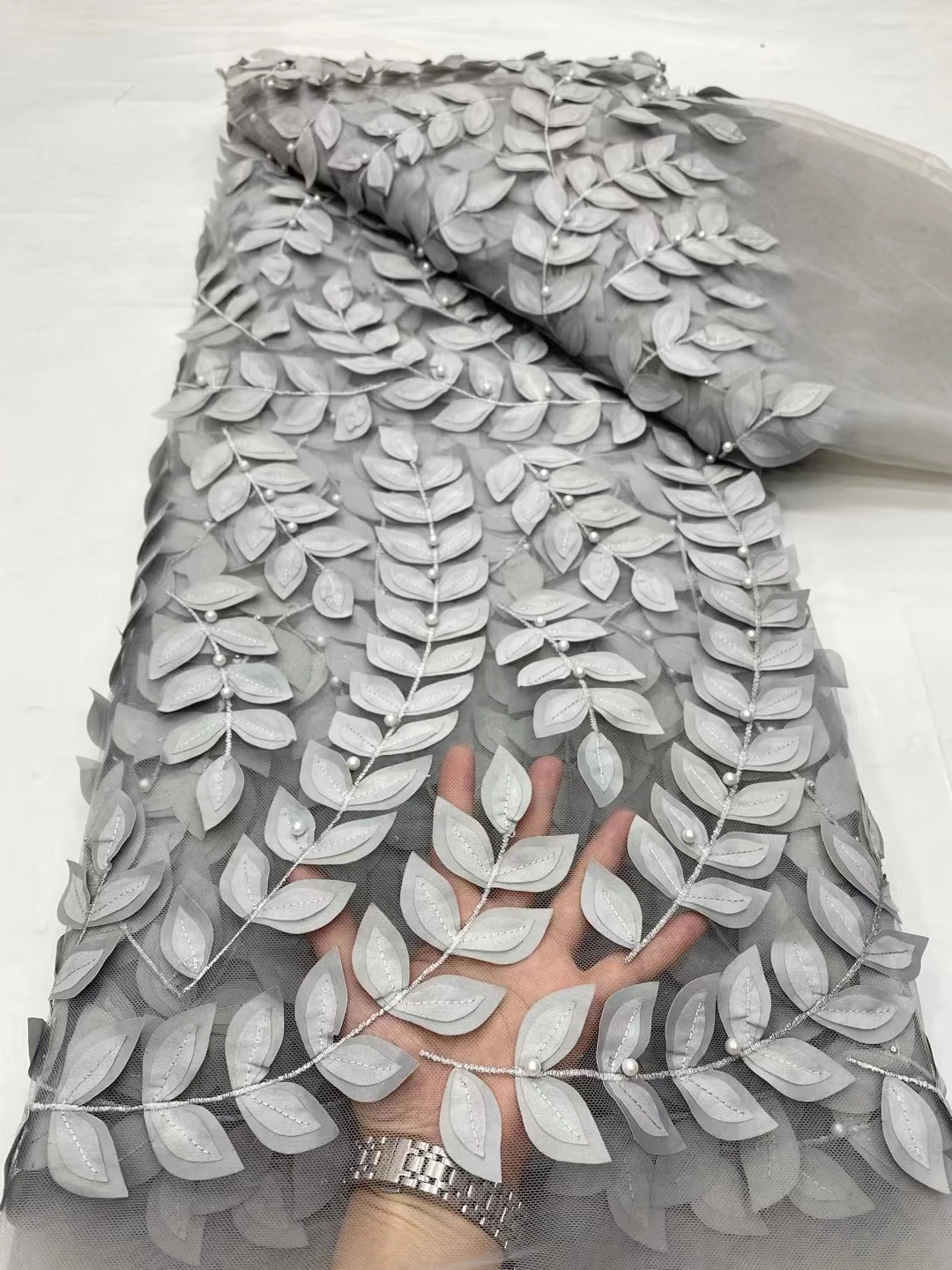 NDPN325 Gray!High quality African net lace fabric with beads,new arrival embroidered French tulle lace for party/wedding dress
NDPN325 Gray!High quality African net lace fabric with beads,new arrival embroidered French tulle lace for party/wedding dress