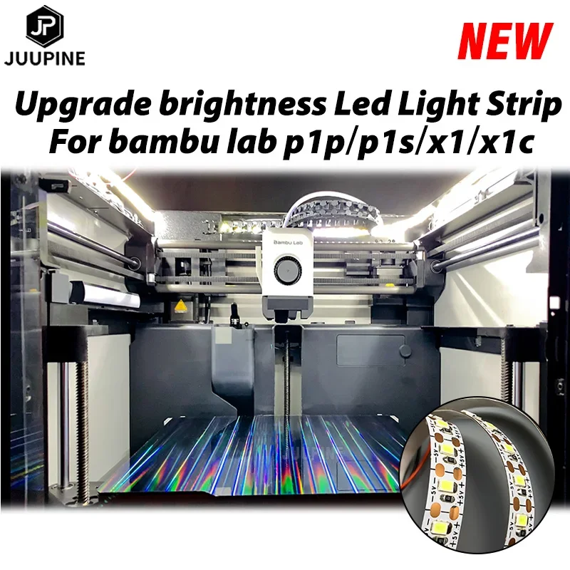 0.3A For Bambu Lab Light P1p P1s X1 X1C LED Light Strip 0.3A LED Light Kit 5V 150cm High-end Lighting Lamp Bright For Bambulab
0.3A For Bambu Lab Light P1p P1s X1 X1C LED Light Strip 0.3A LED Light Kit 5V 150cm High-end Lighting Lamp Bright For Bambulab