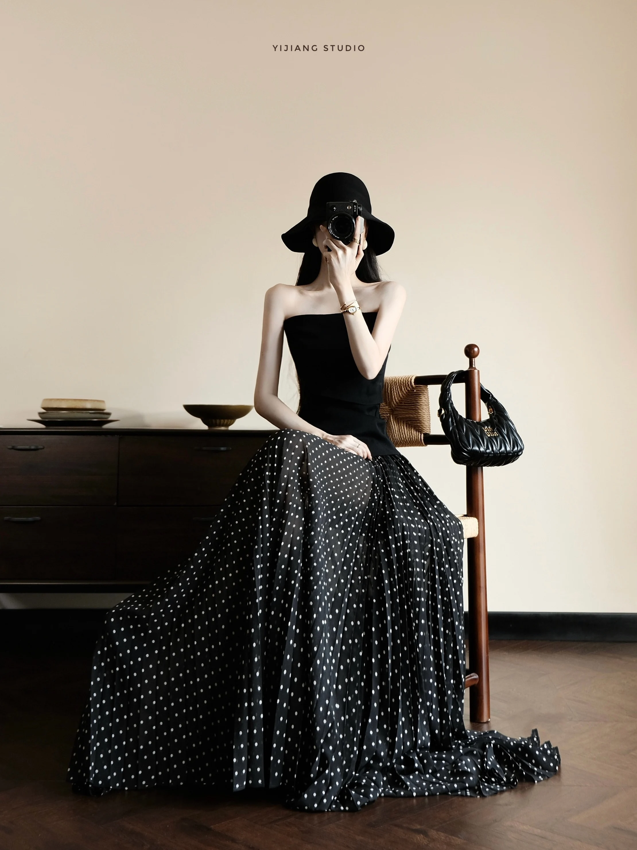 Ele Long Polka Dot Pleated Skirt JIANG Women's High Waist Slim Fit Summer Dr Casual Versatile A-Line Skirt
Ele Long Polka Dot Pleated Skirt JIANG Women's High Waist Slim Fit Summer Dr Casual Versatile A-Line Skirt