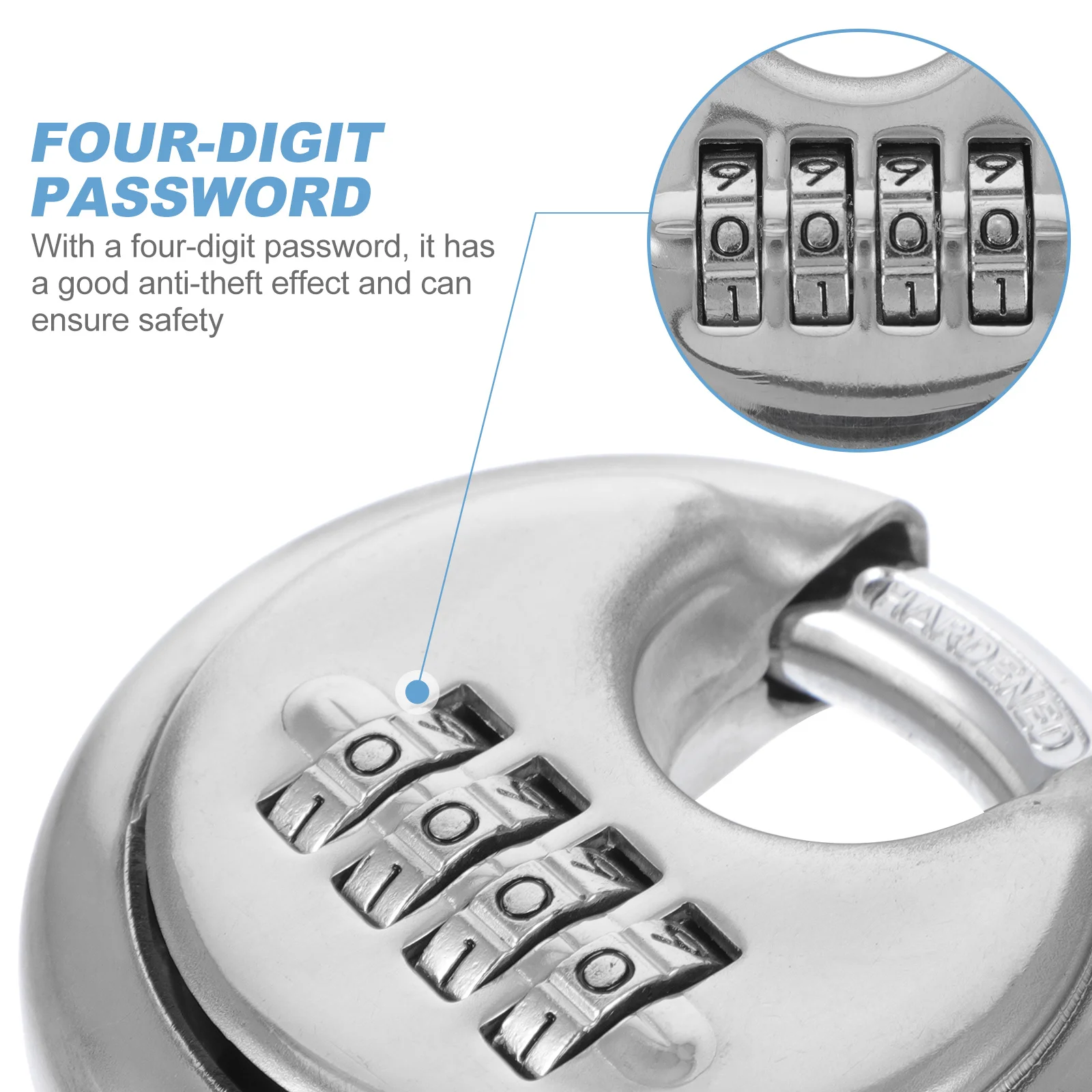2Pcs Stainless Steel 4 Dial Combination Locks Waterproof Anti Corrosion Password Padlocks for Home Security Door Locks
2Pcs Stainless Steel 4 Dial Combination Locks Waterproof Anti Corrosion Password Padlocks for Home Security Door Locks