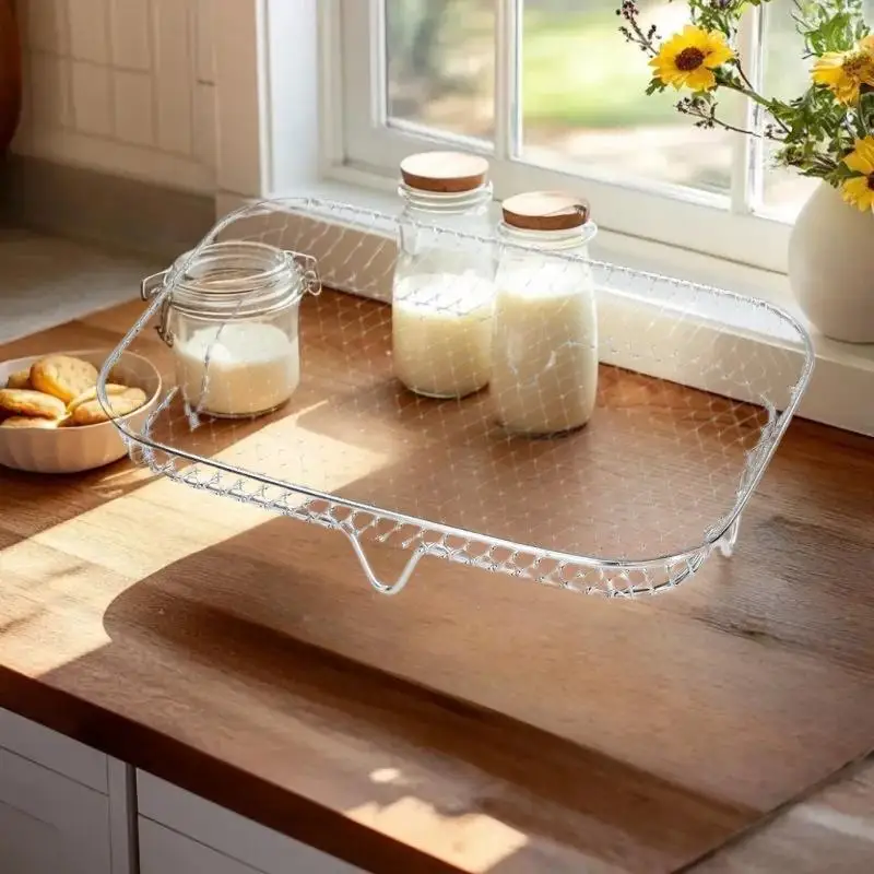 Универсальная решетка для гриля из нержавеющей стали, совместимая с фритюрницей для приготовления пищи различных продуктов
Универсальная решетка для гриля из нержавеющей стали, совместимая с фритюрницей для приготовления пищи различных продуктов