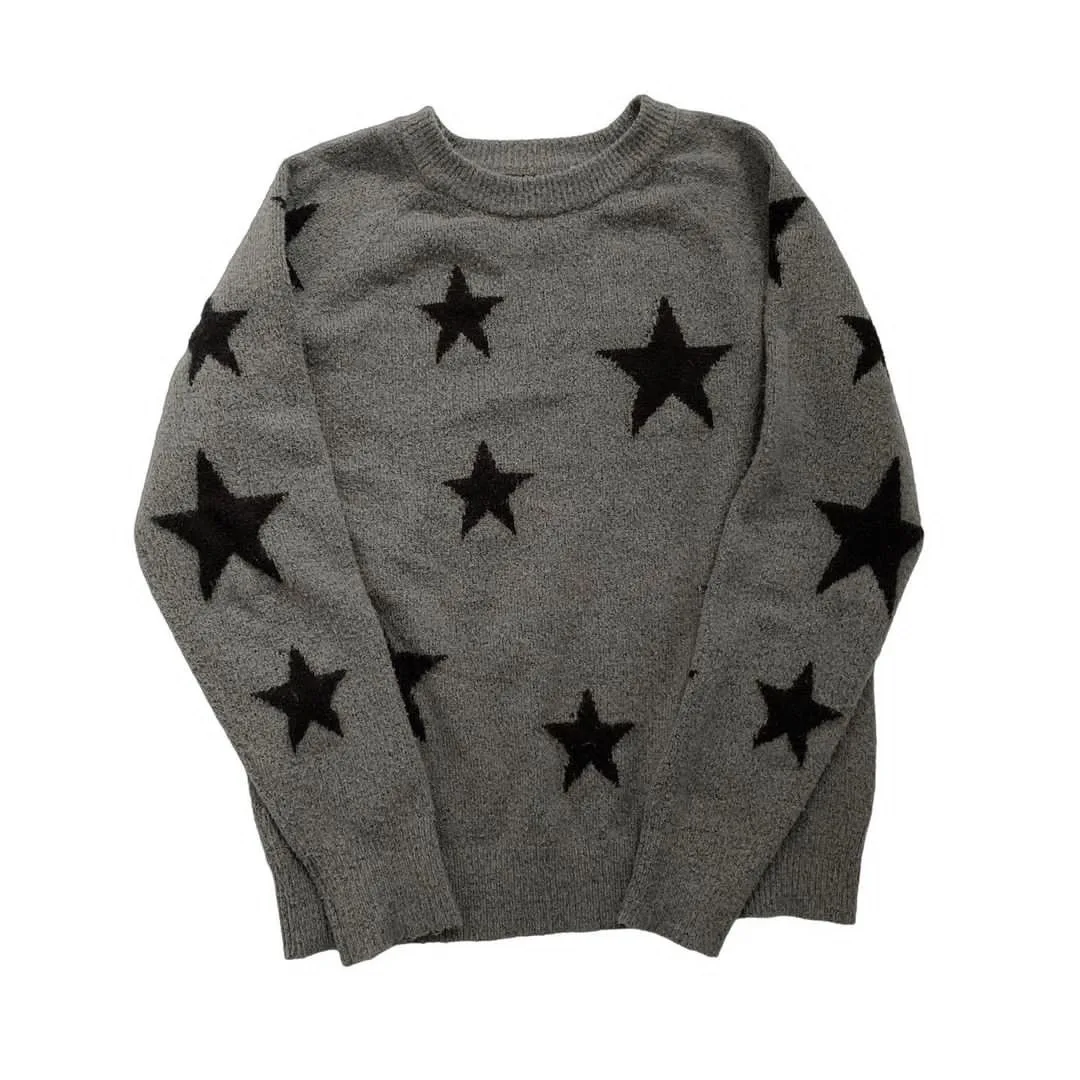 Y2k Clothes Men Oversized Star Sweater Black Loose Grey Women Vintage Retro Knitted Sweater 2024 Autumn Cotton Pullover Unisex
Y2k Clothes Men Oversized Star Sweater Black Loose Grey Women Vintage Retro Knitted Sweater 2024 Autumn Cotton Pullover Unisex