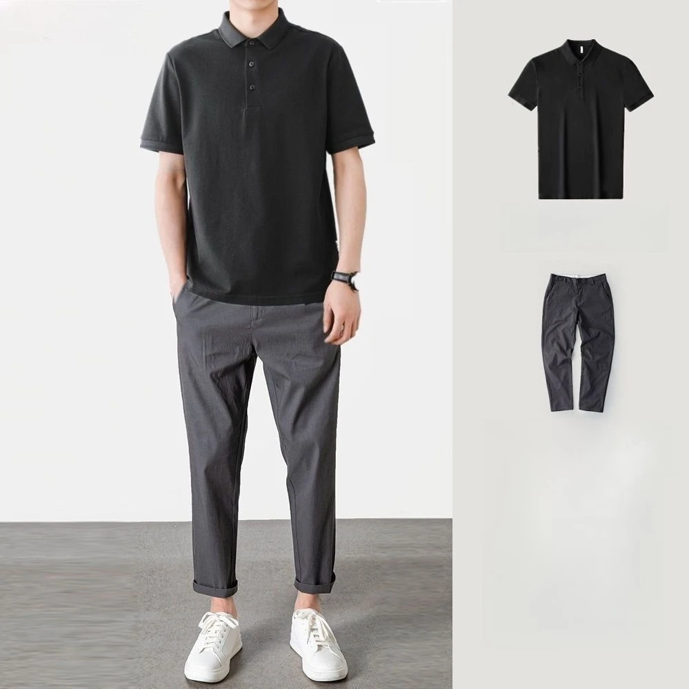 Men's Complete Short Sleeve Outfit Summer Japanese Casual Ins Polo Shirt Half Sleeve Tee Cool Stylish Set
Men's Complete Short Sleeve Outfit Summer Japanese Casual Ins Polo Shirt Half Sleeve Tee Cool Stylish Set