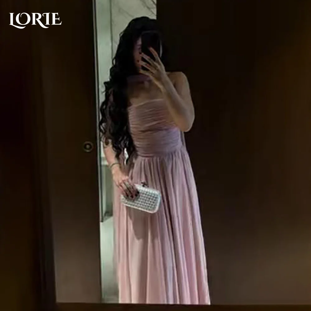 LORIE Strapless A-line Evening Dresses Saudi Tulle Pleats Ruched Backless Princess Prom Dress Arabia Dubai Party Gown Customized
LORIE Strapless A-line Evening Dresses Saudi Tulle Pleats Ruched Backless Princess Prom Dress Arabia Dubai Party Gown Customized