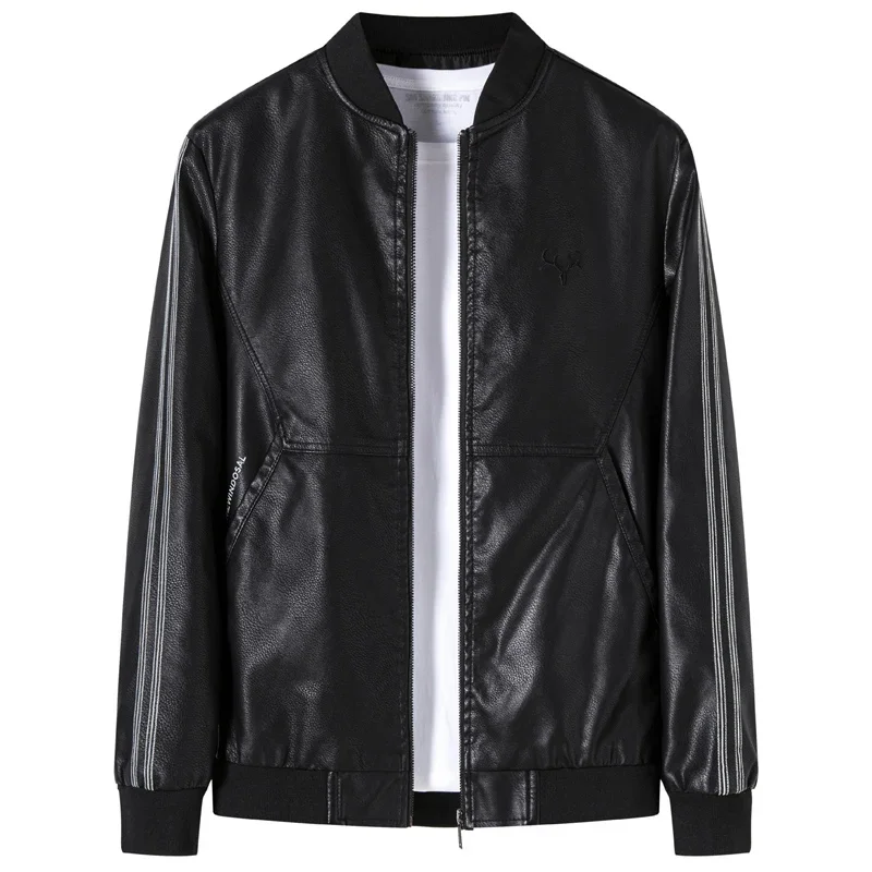 2023 New Casual Motorcycle Windbreaker Zip Stand Collar Faux Leather Jacket Men Slim High Quality Fashion Men's Coat Streetwear
2023 New Casual Motorcycle Windbreaker Zip Stand Collar Faux Leather Jacket Men Slim High Quality Fashion Men's Coat Streetwear