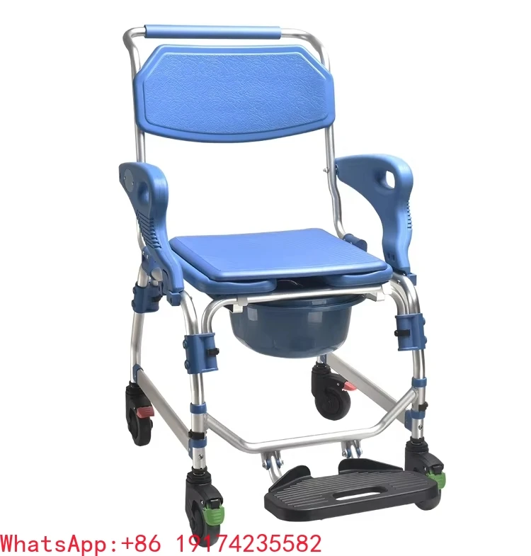 Portable Folding Aluminum Commode Chair Wheelchair for Disabled Bathroom Safety Equipment for Shower Commode Safety Equipment
Portable Folding Aluminum Commode Chair Wheelchair for Disabled Bathroom Safety Equipment for Shower Commode Safety Equipment