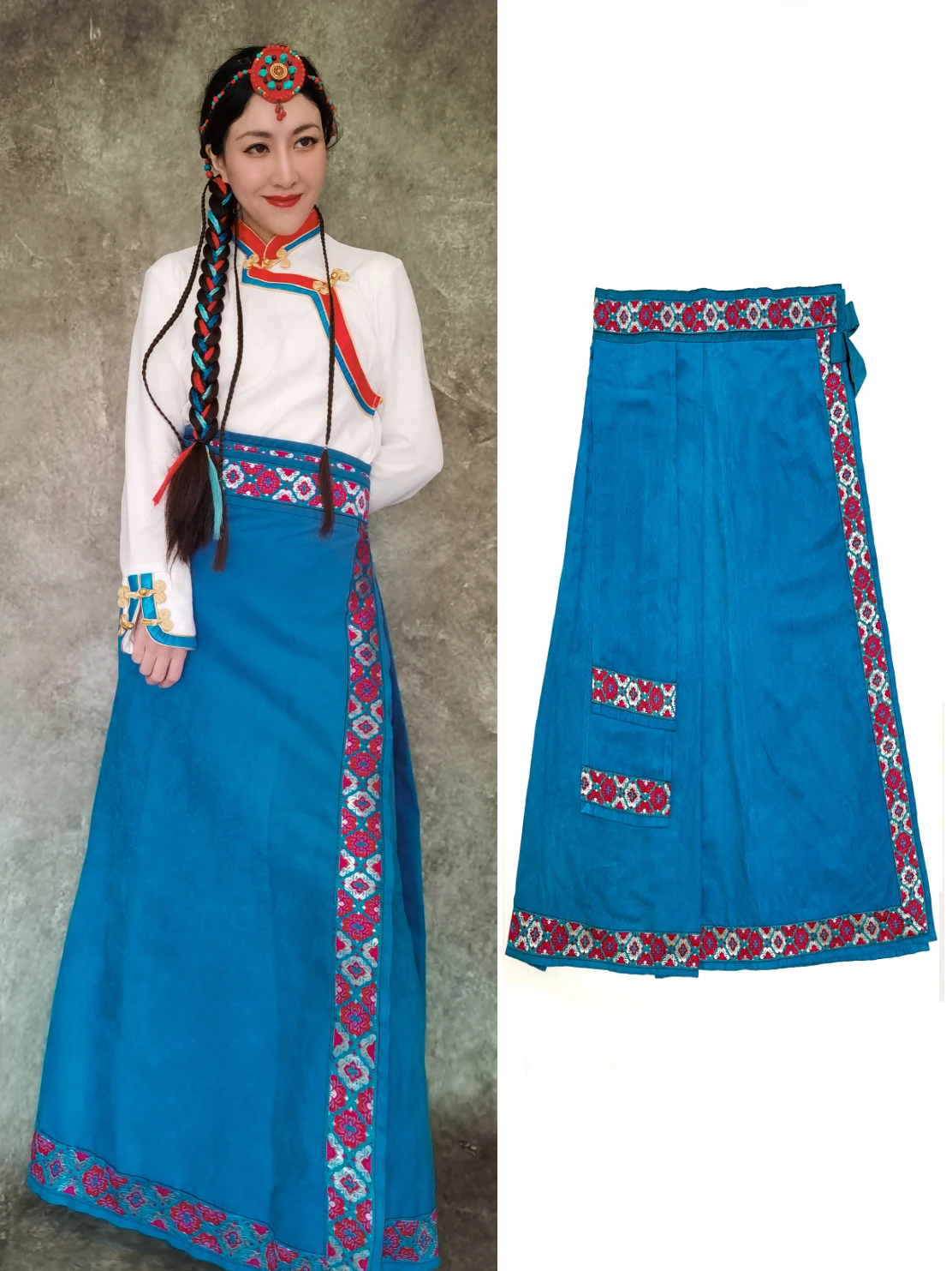 Tibetan Ethnic Sle Long Skirt Wrap Skirt f-length Performance Dance Women's Faion Retro Embroidered High Waist A-line ...
Tibetan Ethnic Sle Long Skirt Wrap Skirt f-length Performance Dance Women's Faion Retro Embroidered High Waist A-line ...
