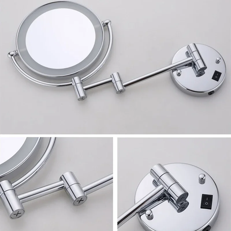 LED Lighted Makeup Mirror 8 Inch Silver/Gold Brass Bathroom Dressing Cosmetic Mirror with 3X/5X/10X Folding Magnifying Feature
LED Lighted Makeup Mirror 8 Inch Silver/Gold Brass Bathroom Dressing Cosmetic Mirror with 3X/5X/10X Folding Magnifying Feature