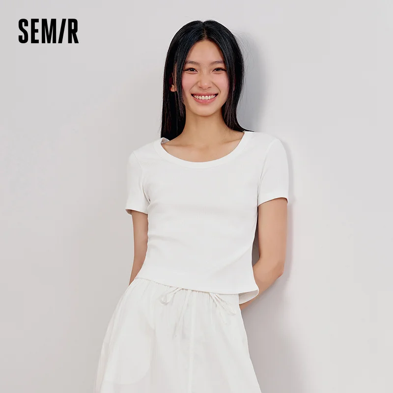 Semir Cooling Fitted Short Sleeve Tee Women 2025 Summer New Round Neck Versatile Basic Top
Semir Cooling Fitted Short Sleeve Tee Women 2025 Summer New Round Neck Versatile Basic Top