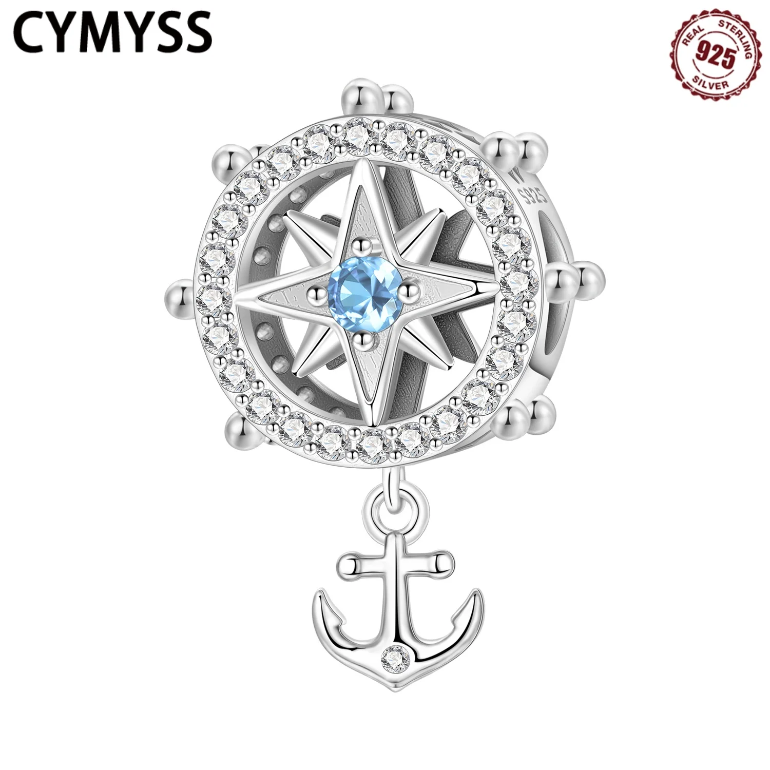 CYMYSS 2025 New S925 Sterling Silver Zircon Rudder Anchor Beaded Fine Jewellery Birthday Gift Women's DIY Charms
CYMYSS 2025 New S925 Sterling Silver Zircon Rudder Anchor Beaded Fine Jewellery Birthday Gift Women's DIY Charms