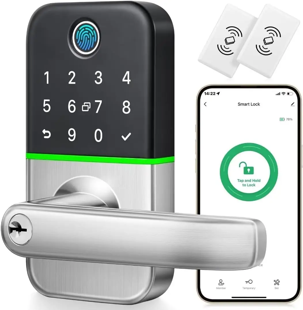 Smart Keypad Door Lock with Handle: Keyless Entry, Easy Installation for Front Doors - Electronic Deadbolt Alternative
Smart Keypad Door Lock with Handle: Keyless Entry, Easy Installation for Front Doors - Electronic Deadbolt Alternative