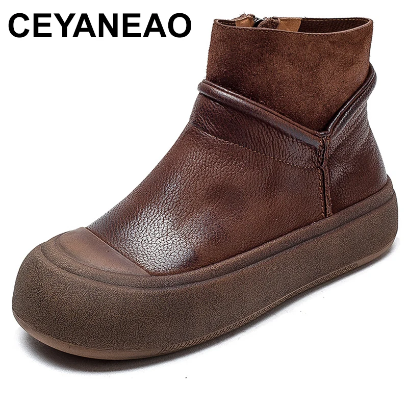 Winter Genuine Leather Ankle Boots Round Toe 2024 Handmade Lady Soft Flat Shoes Comfortable Side Zip Ankle Boots
Winter Genuine Leather Ankle Boots Round Toe 2024 Handmade Lady Soft Flat Shoes Comfortable Side Zip Ankle Boots