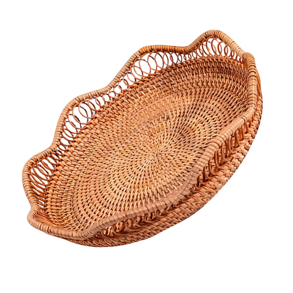 Rattan Fruit Basket Handmade Woven Container Storage Tray Decorative Home Kitchen Party Small Size Natural Material
Rattan Fruit Basket Handmade Woven Container Storage Tray Decorative Home Kitchen Party Small Size Natural Material