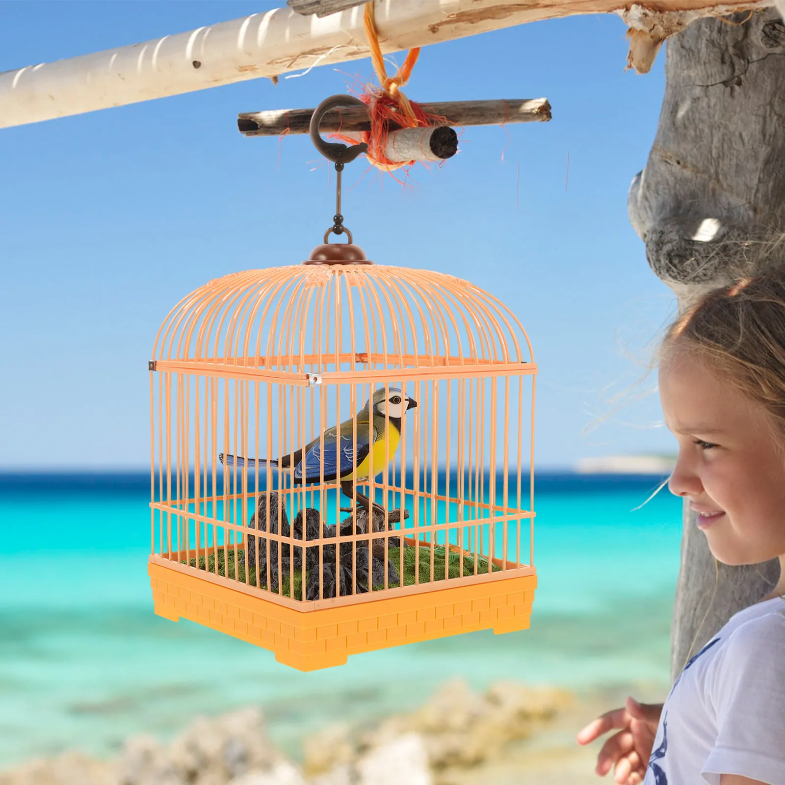 Realistic Singing Chirping Bird Cage Sound Activated Electronic Pet Bird Battery Operated Interactive Decoration
Realistic Singing Chirping Bird Cage Sound Activated Electronic Pet Bird Battery Operated Interactive Decoration