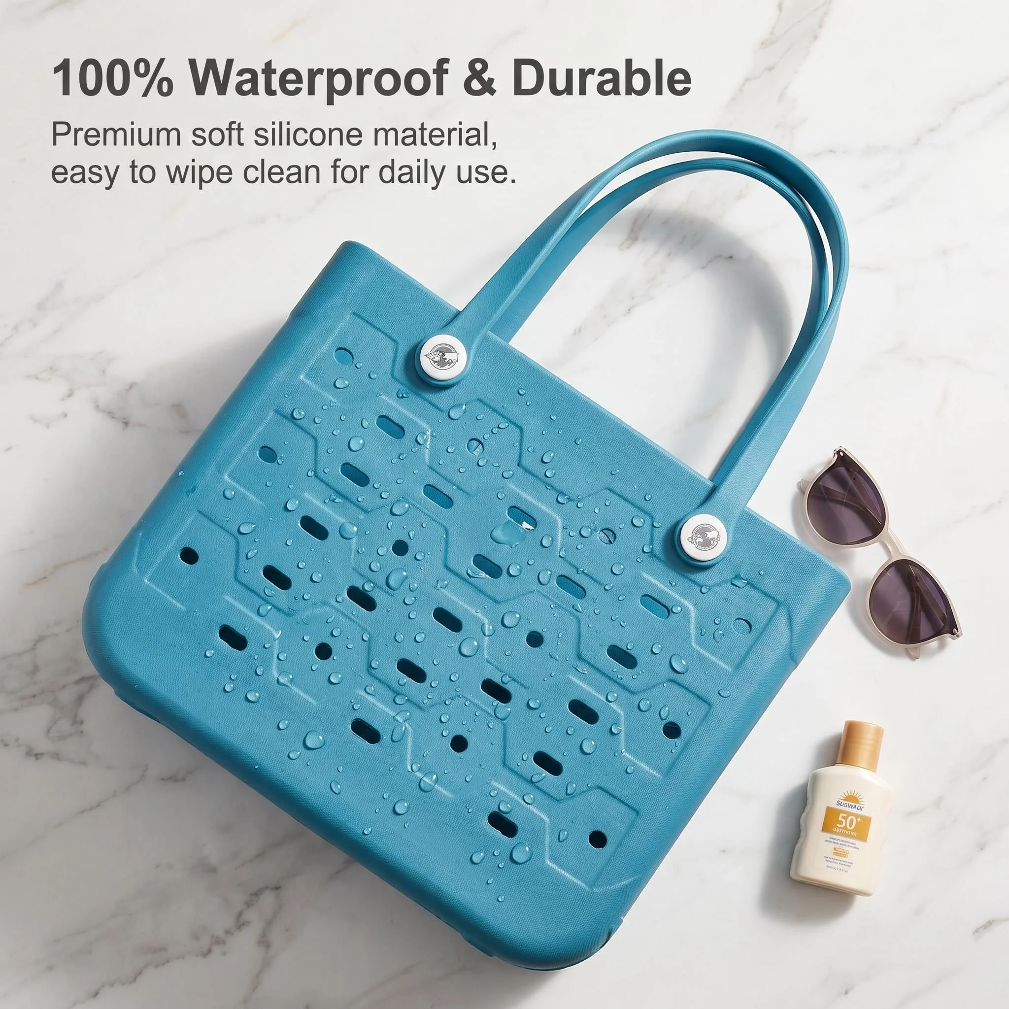 Women Large Waterproof EVA Punched Beach Bag with 5Pcs Random Cute Charms Portable Outdoor Travel Handbag
Women Large Waterproof EVA Punched Beach Bag with 5Pcs Random Cute Charms Portable Outdoor Travel Handbag