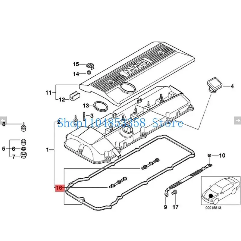 652F Compatible for E36 E38 E39 E46 E53 E60 E83 730Li 11121437395 Car Cylinder Head Engine Valves Cover Gasket Seals Grommets
652F Compatible for E36 E38 E39 E46 E53 E60 E83 730Li 11121437395 Car Cylinder Head Engine Valves Cover Gasket Seals Grommets