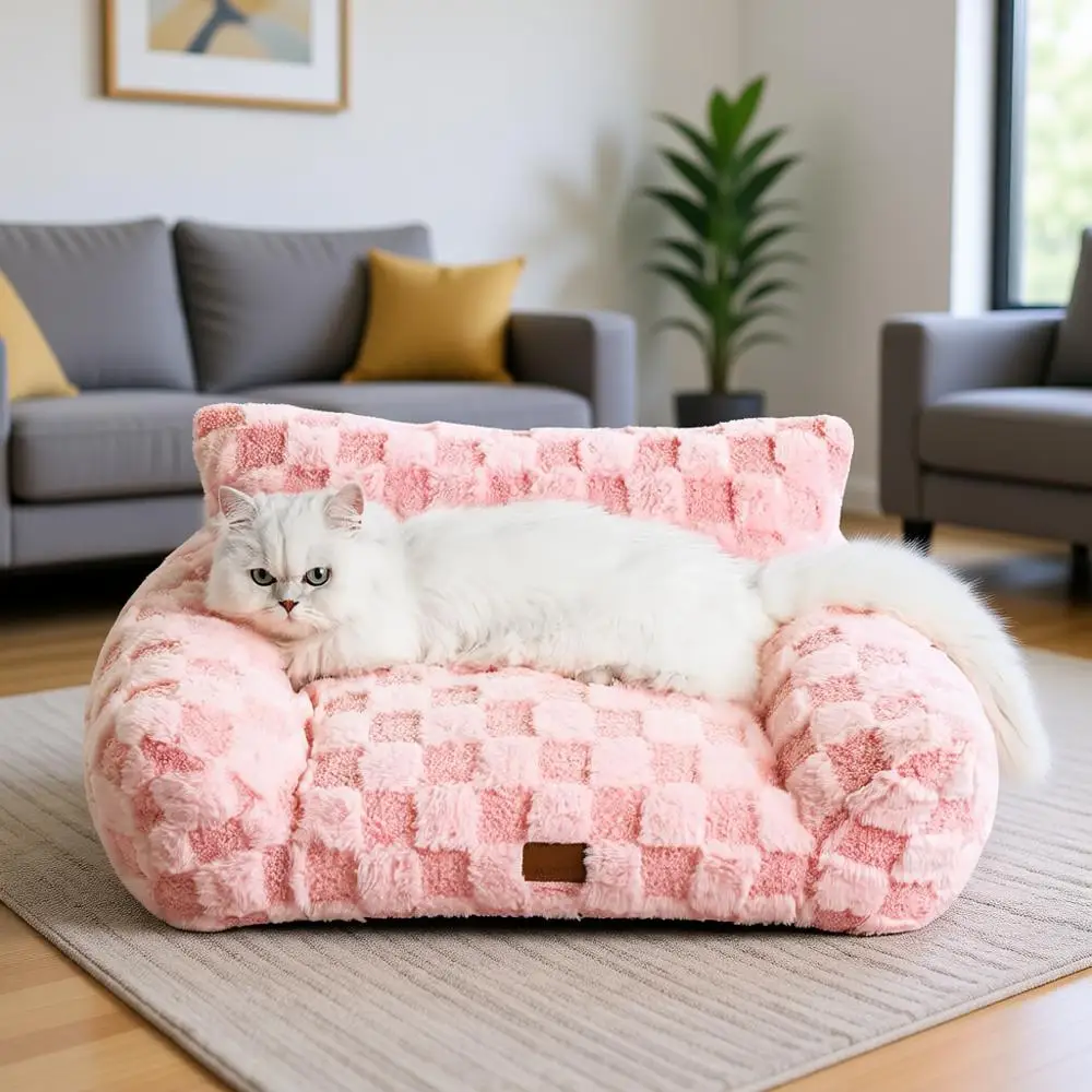 Диван-лежанка для маленьких собак Pet Couch, поддерживающий диван для дома, с моющимся чехлом и нескользящим основанием, 26 дюймов, розовый
Диван-лежанка для маленьких собак Pet Couch, поддерживающий диван для дома, с моющимся чехлом и нескользящим основанием, 26 дюймов, розовый