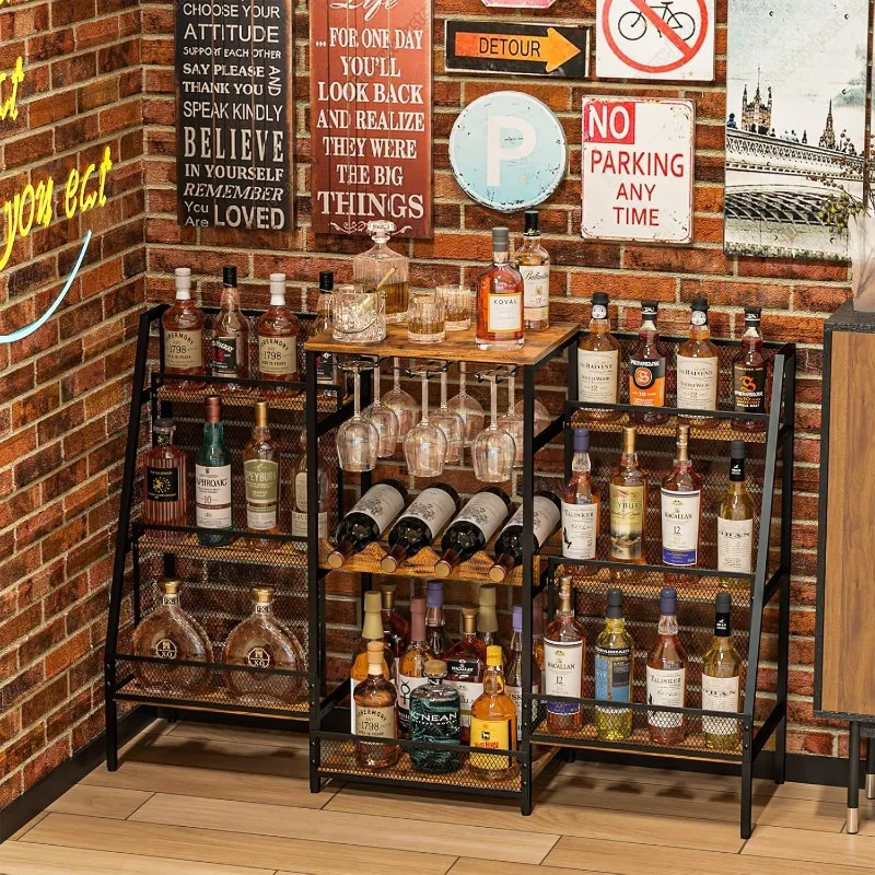 Versatile Bar Stand with Glass Holder, Wine Rack Freestanding Floor, Liquor Cabinet for Liquor Whiskey Wine
Versatile Bar Stand with Glass Holder, Wine Rack Freestanding Floor, Liquor Cabinet for Liquor Whiskey Wine
