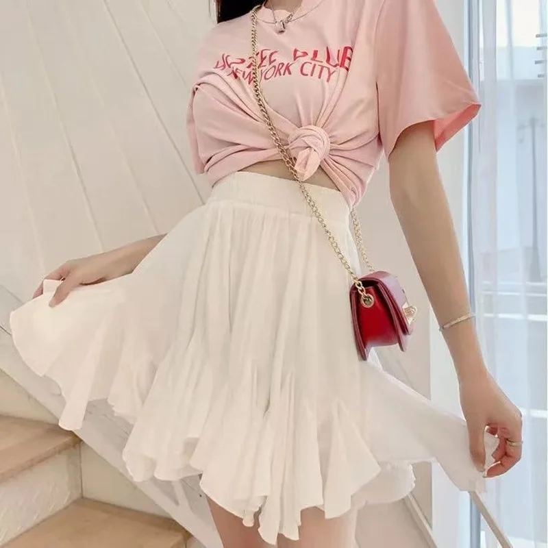 New Summer Girls' Short Skirt with Ruffle Edge Half Skirt Versatile Slim High Waist Fluffy Skirt A-line Skirt pleated skirt
New Summer Girls' Short Skirt with Ruffle Edge Half Skirt Versatile Slim High Waist Fluffy Skirt A-line Skirt pleated skirt