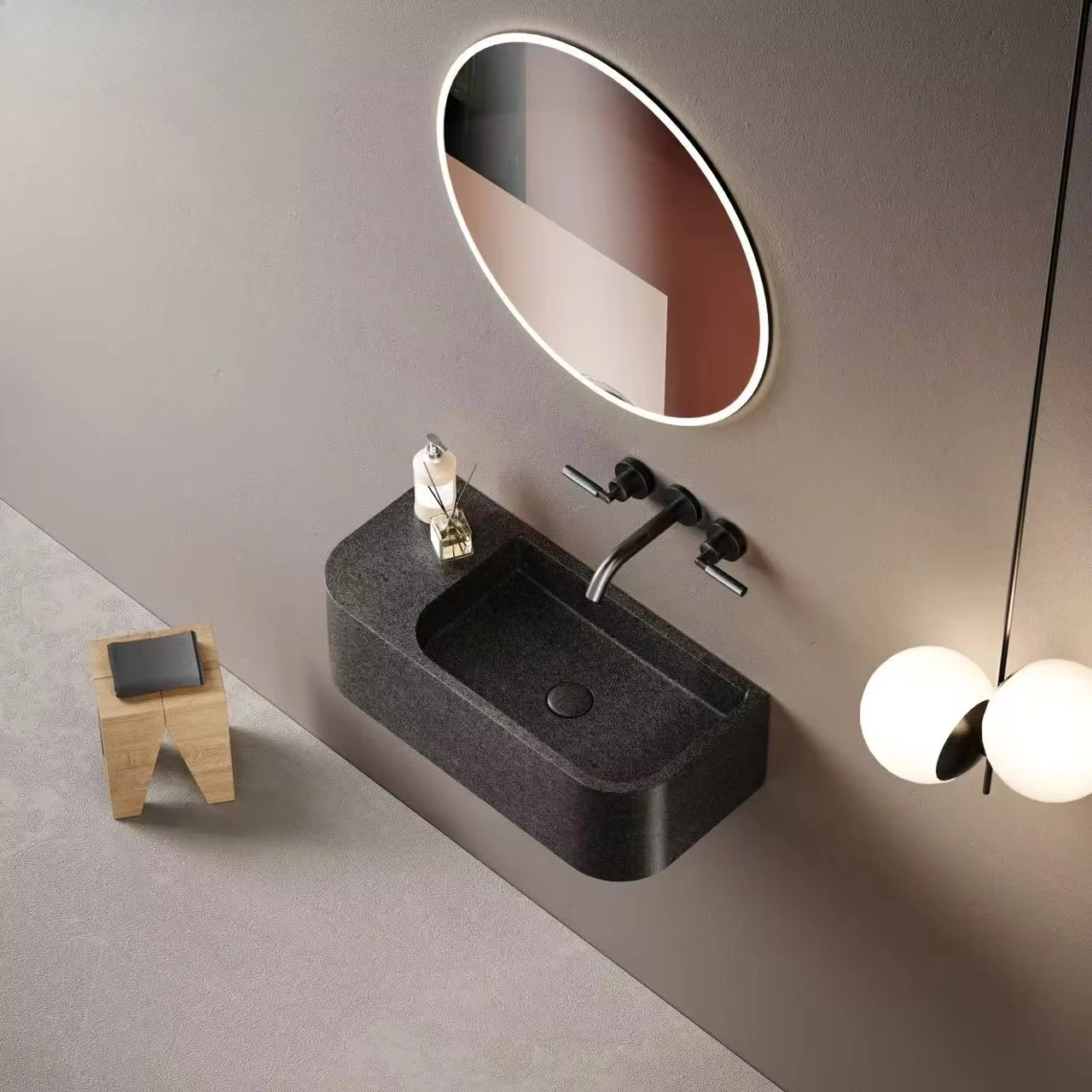Meiyani Original Design Natural Sand Resin Black Grey Orange Color Wall Hung Artificial Bathroom Sink Wash Basin
Meiyani Original Design Natural Sand Resin Black Grey Orange Color Wall Hung Artificial Bathroom Sink Wash Basin