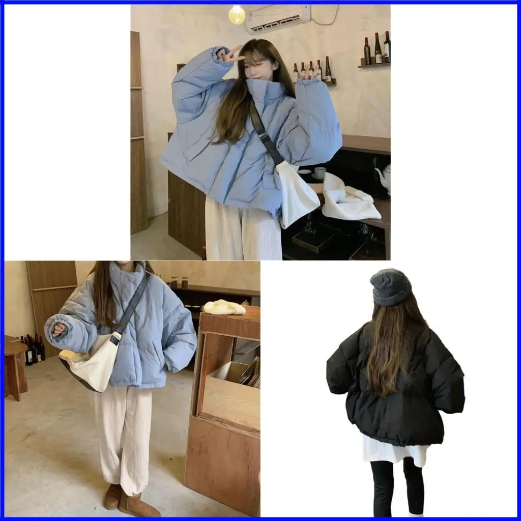 Womens Winter Warm Full Zipper Stand Collar Puffer Jackets Short Coat Padded Long Sleeve Lightweight Coat with Pocket
Womens Winter Warm Full Zipper Stand Collar Puffer Jackets Short Coat Padded Long Sleeve Lightweight Coat with Pocket