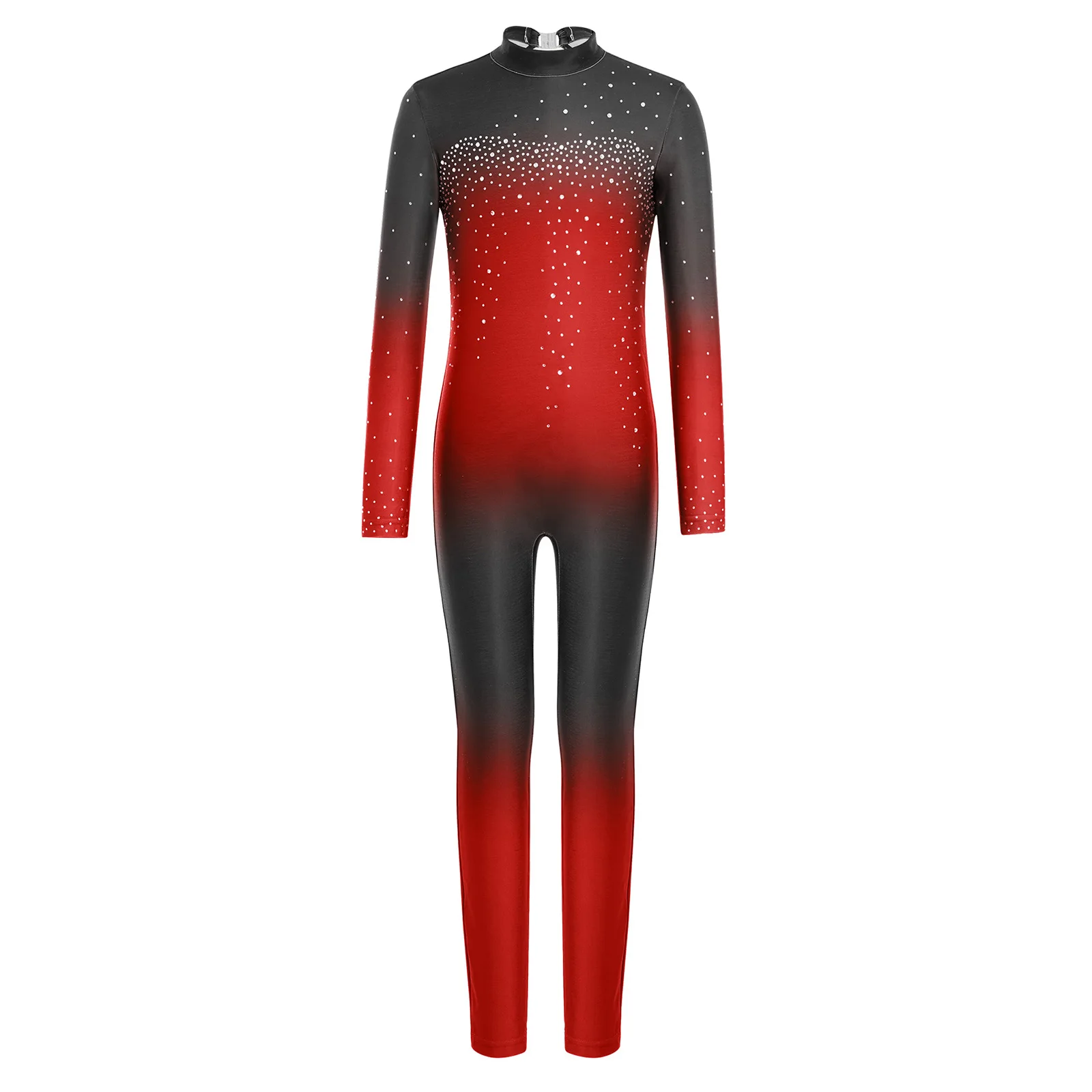 Kids Girls Gymnastics Dance Gradient Color Jumpsuit Performance Competition Wear Long Sleeve Rhinestones Bodysuit for Stage Show
Kids Girls Gymnastics Dance Gradient Color Jumpsuit Performance Competition Wear Long Sleeve Rhinestones Bodysuit for Stage Show