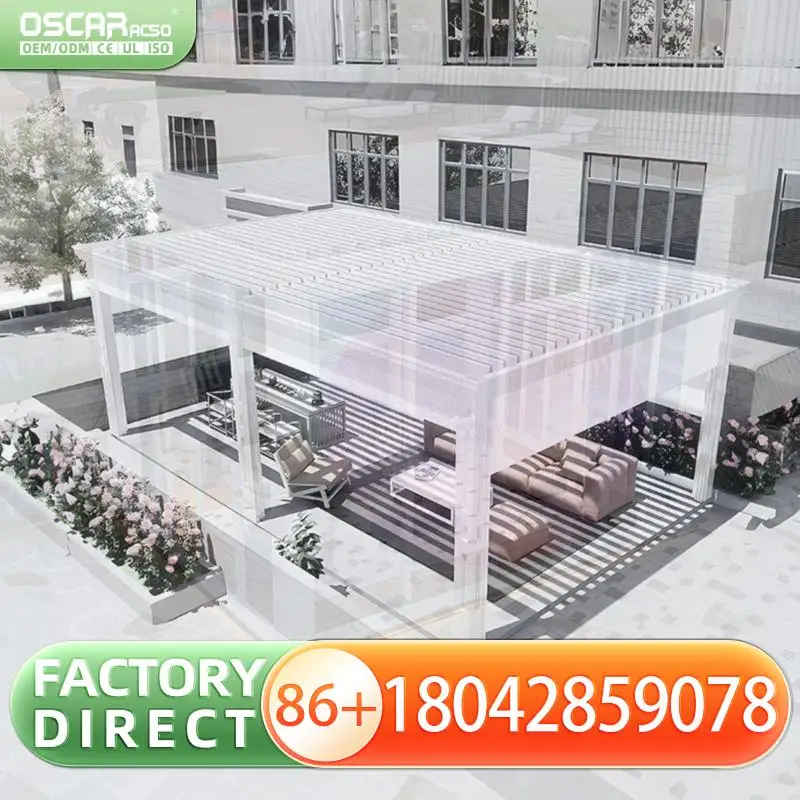 Automatic Backyard Patio Sunshade Easy Modern Bioclimatic High Quality Aluminium Louvers Metal for Outdoor Garden Balcony Pergo
Automatic Backyard Patio Sunshade Easy Modern Bioclimatic High Quality Aluminium Louvers Metal for Outdoor Garden Balcony Pergo