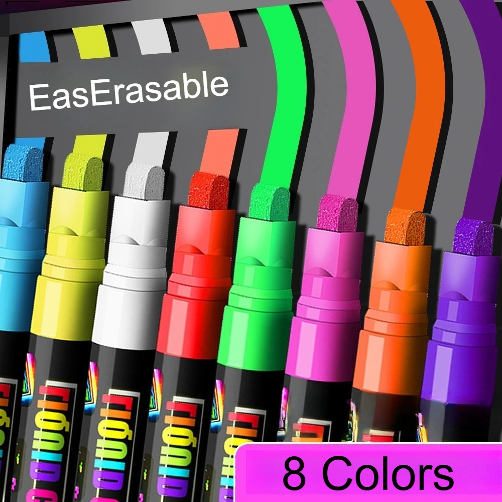 4/8 Colors Whiteboard Marker Write Smooth Liquid Chalk Erasable Markers for Advertising Marketing Daily Meetings Office Supplies
4/8 Colors Whiteboard Marker Write Smooth Liquid Chalk Erasable Markers for Advertising Marketing Daily Meetings Office Supplies