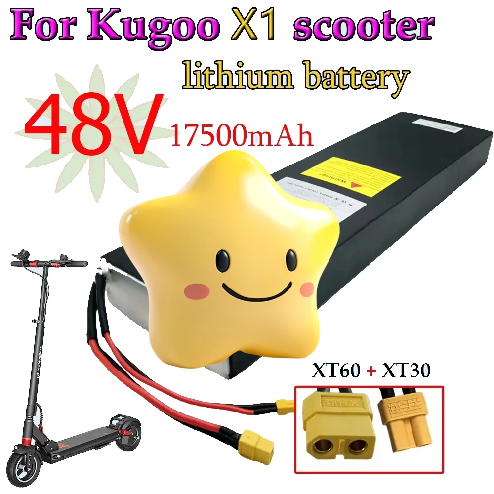 13S5P Lithium Battery pack 48V 17500mAh For Kugoo X1/X1 Plus Electric Scooter Battery 17.5Ah 840Wh with BMS
13S5P Lithium Battery pack 48V 17500mAh For Kugoo X1/X1 Plus Electric Scooter Battery 17.5Ah 840Wh with BMS