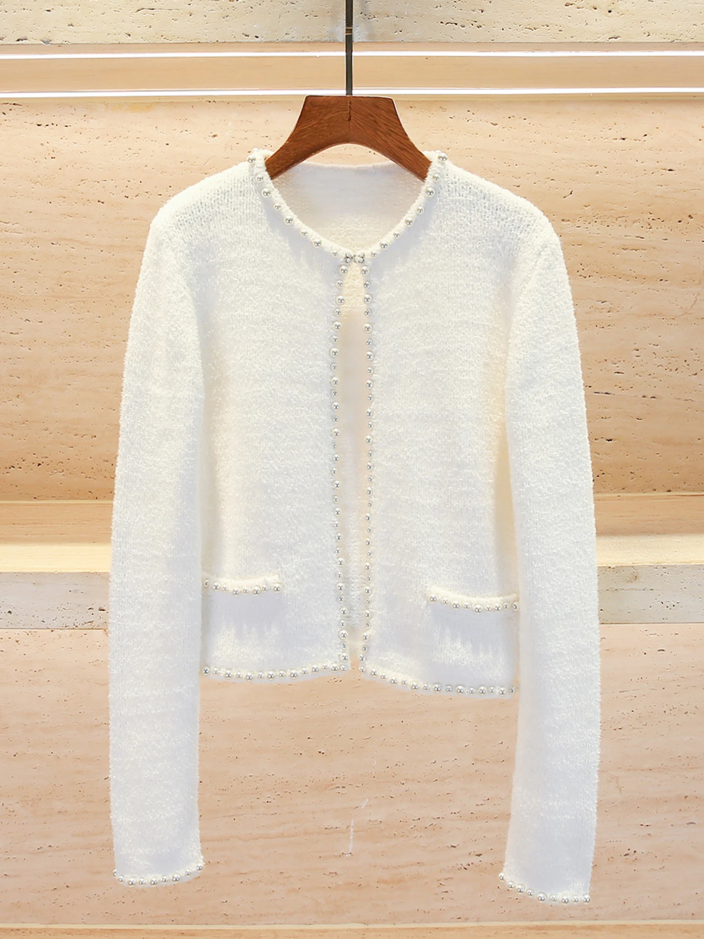 Sweet And Gentle Bead Knitted Open Cardigan Top for Women High End Spring Fashion by Nanyou Comfortable Breathable Long Sleeve
Sweet And Gentle Bead Knitted Open Cardigan Top for Women High End Spring Fashion by Nanyou Comfortable Breathable Long Sleeve
