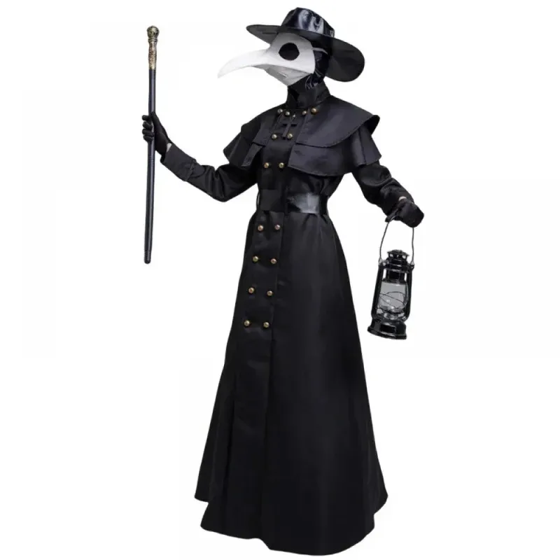 Men's Plague Doctor Costume Outfit with Long Nose Bird Mask Halloween Historical Doctor Attire for Adults
Men's Plague Doctor Costume Outfit with Long Nose Bird Mask Halloween Historical Doctor Attire for Adults